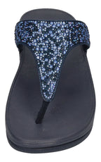 FITFLOP Zehentrenner LULU CRYSTAL-MIX TOE-POST midnight navy