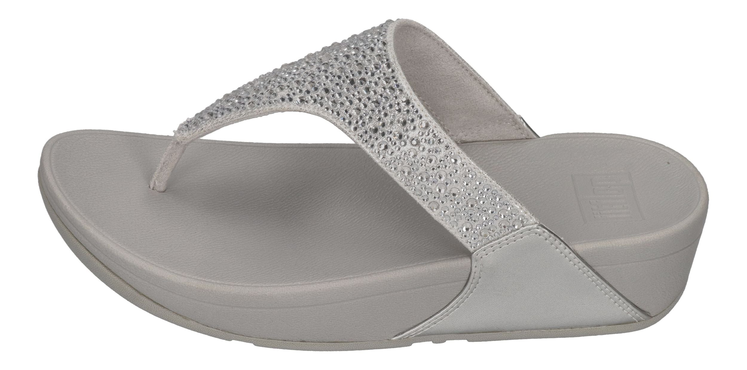 FITFLOP Zehentrenner LULU CRYSTAL-MIX TOE-POST silver