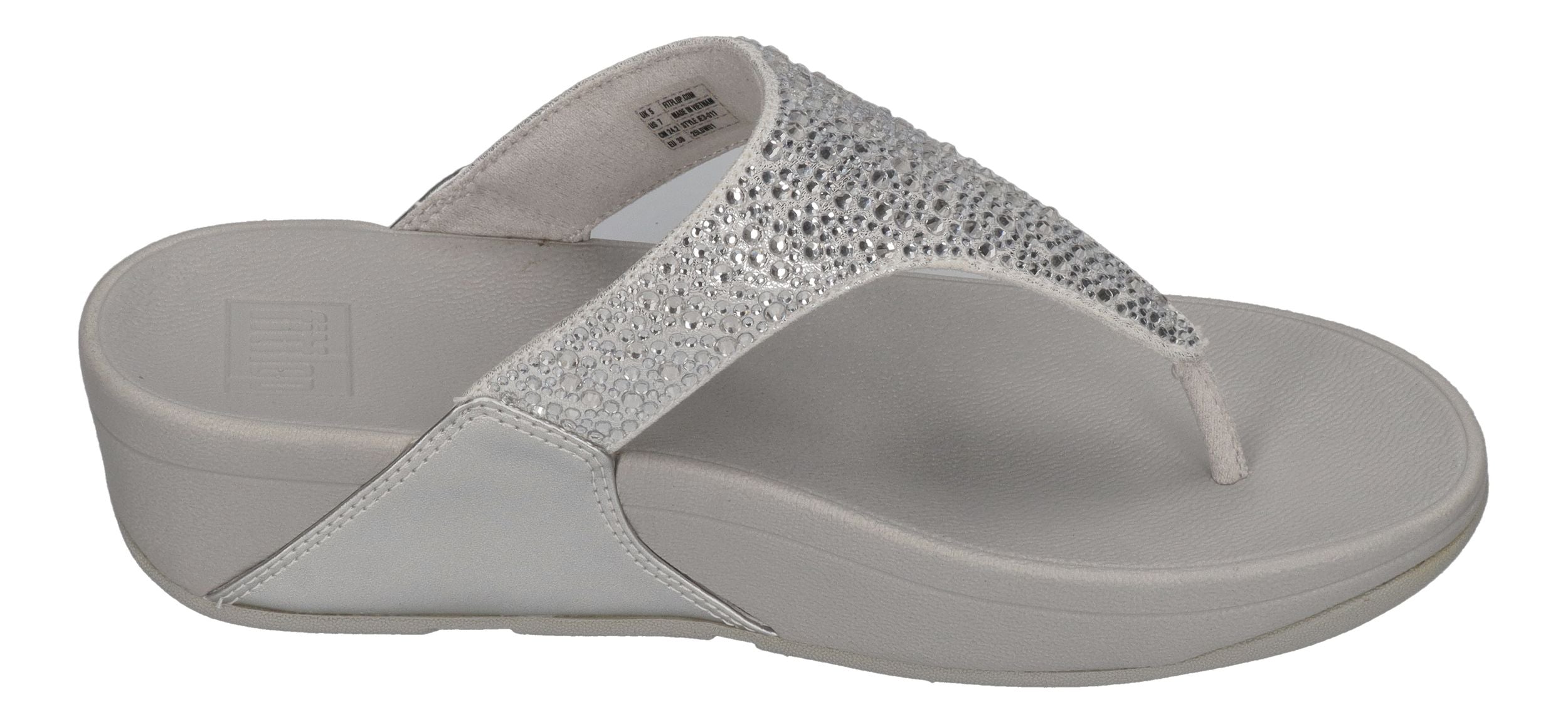 FITFLOP Zehentrenner LULU CRYSTAL-MIX TOE-POST silver