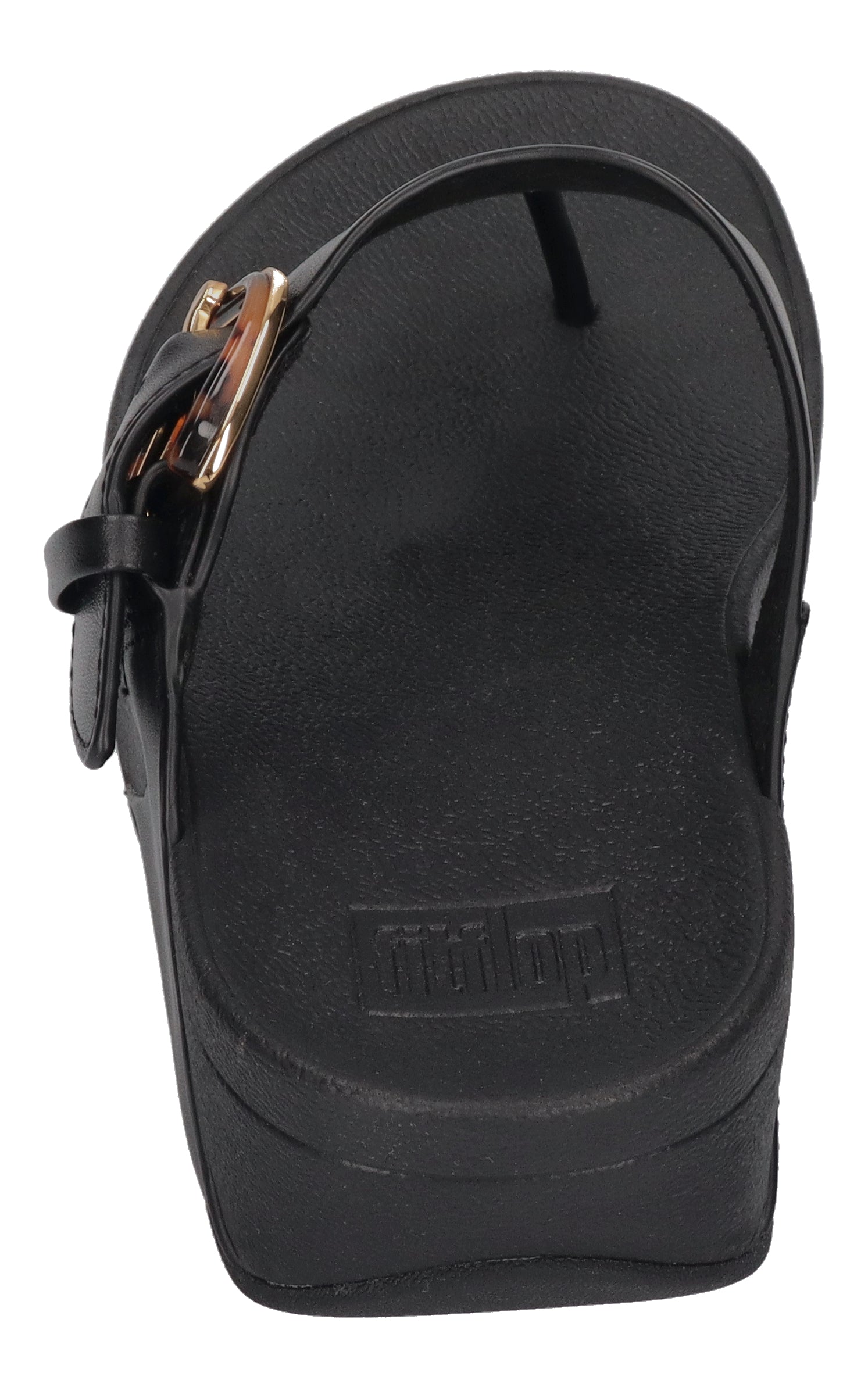 FITFLOP Zehentrenner LULU RESIN-BUCKLE LEATHER all black