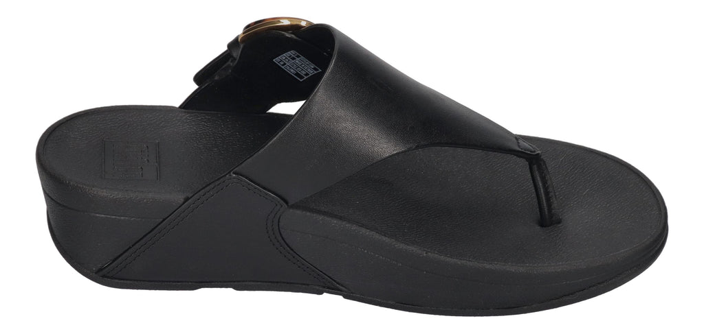 FITFLOP Zehentrenner LULU RESIN-BUCKLE LEATHER all black