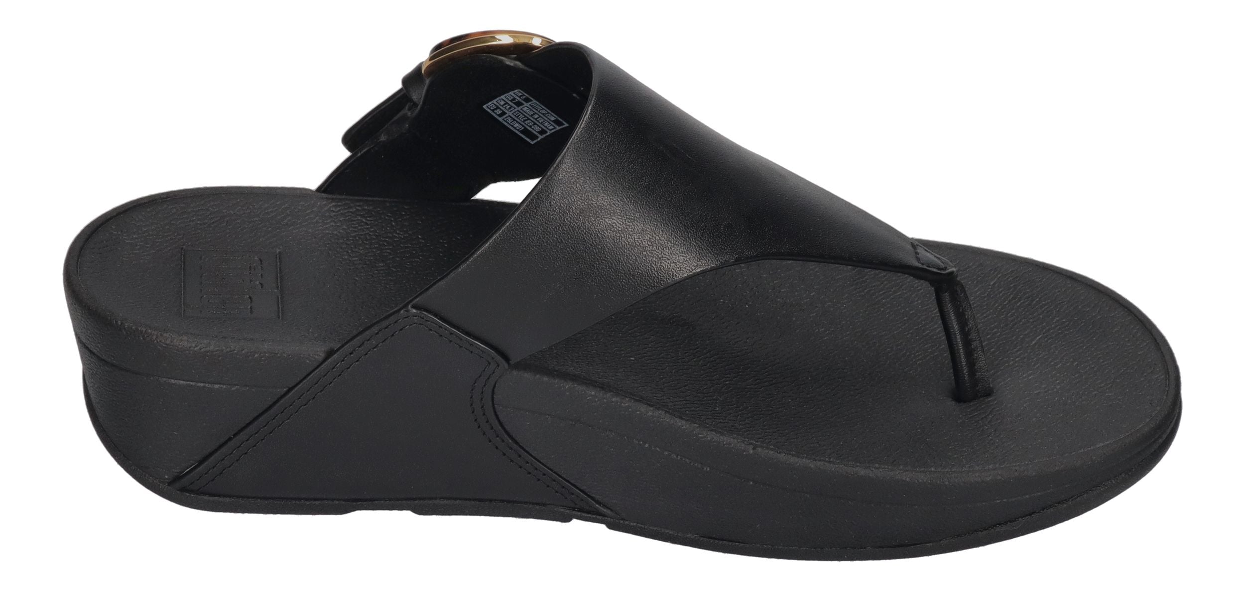FITFLOP Zehentrenner LULU RESIN-BUCKLE LEATHER all black
