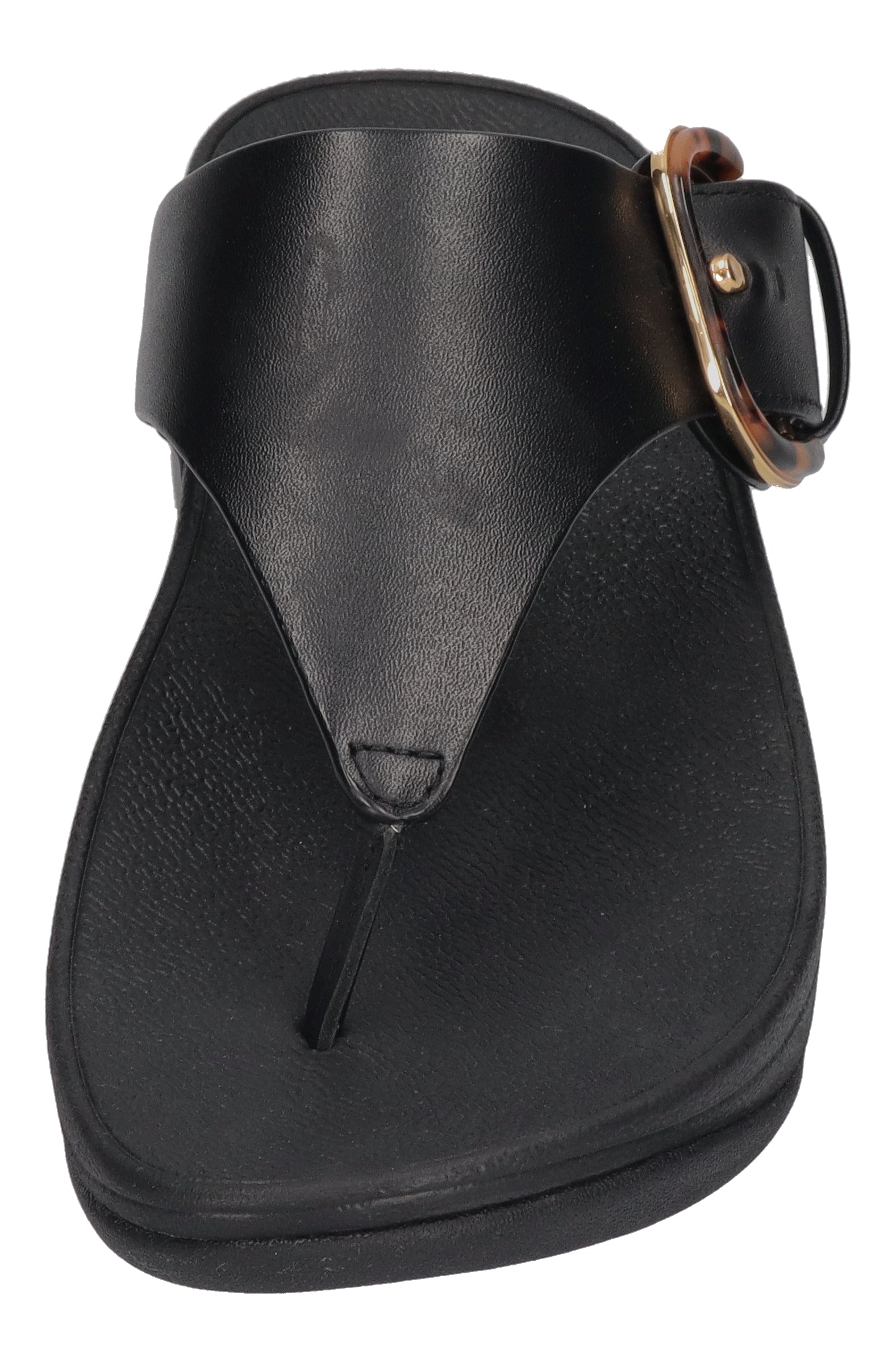 FITFLOP Zehentrenner LULU RESIN-BUCKLE LEATHER all black