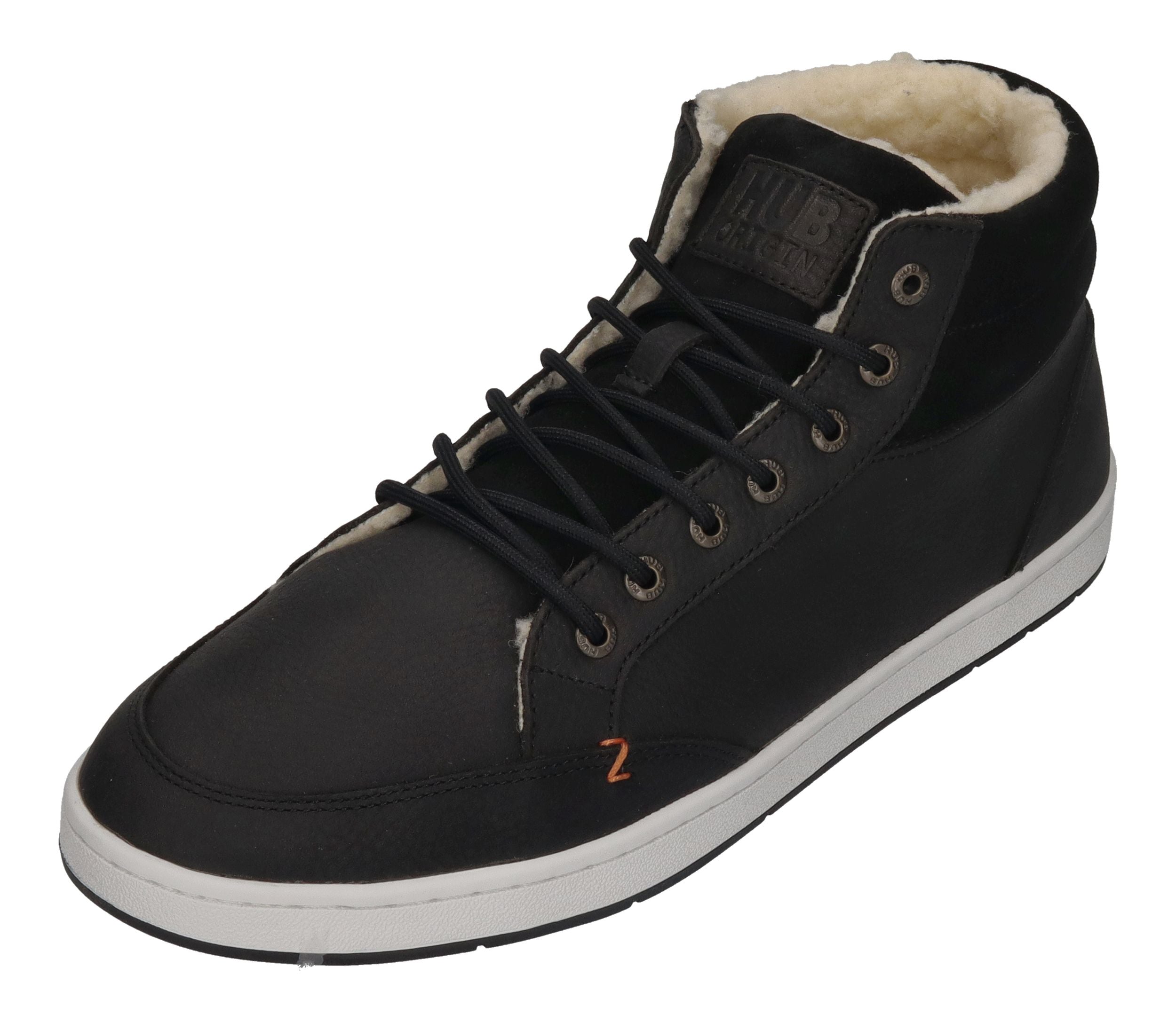 HUB FOOTWEAR gefütterte Herren Sneakers MARK black white