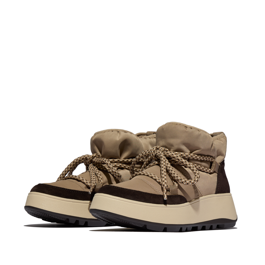 FITFLOP Damen-Booties F-MODE WR BIOFLEECE MESH FLATFORM taupe