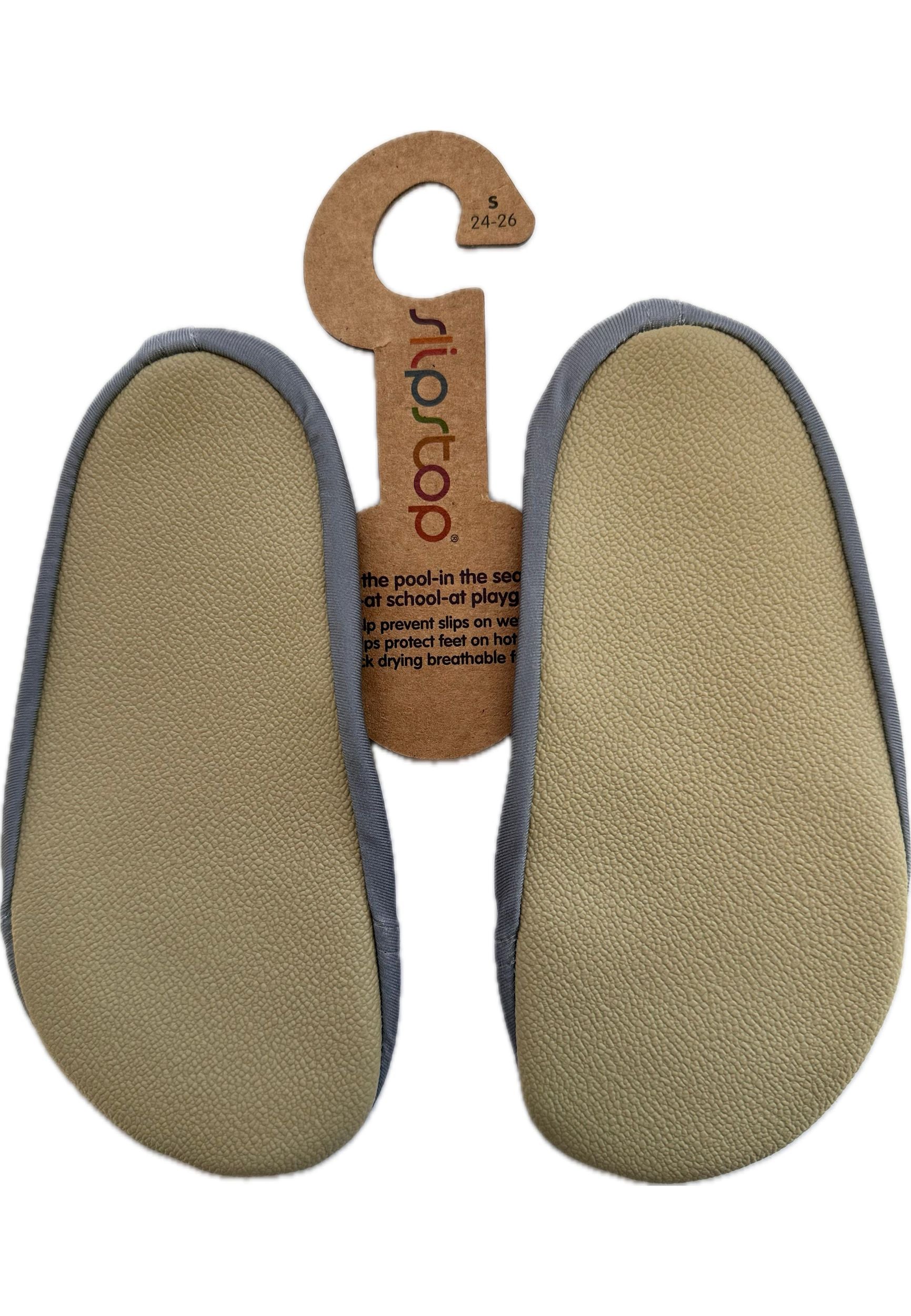 SLIPSTOP Kinder Hausschuhe Badeschuhe GREY grey