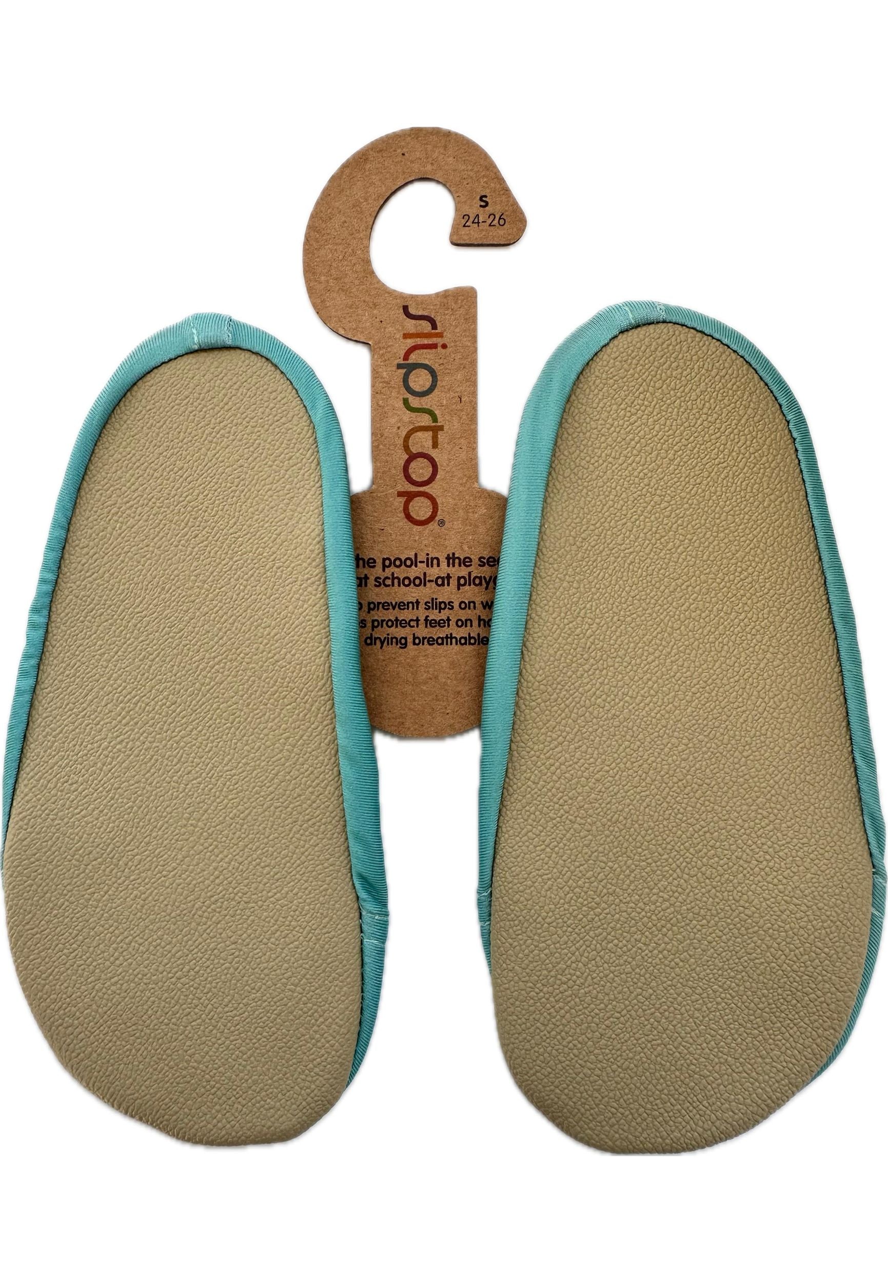 SLIPSTOP Kinder Hausschuhe Badeschuhe MINT BLUE blue