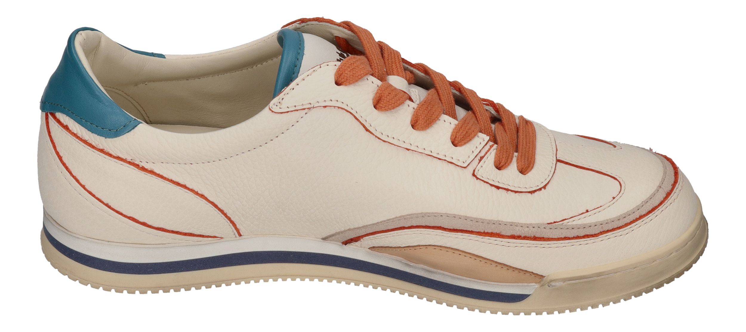KAMO-GUTSU Herrenschuhe Sneakers SCUDO 006 crema+arancio