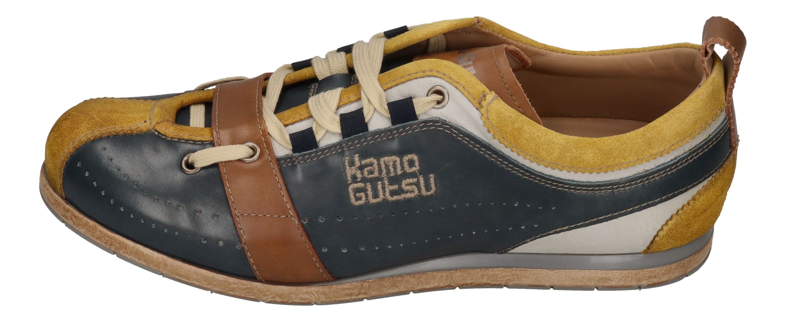 KAMO-GUTSU Herrenschuhe Sneakers TIFO 017 giallo navy