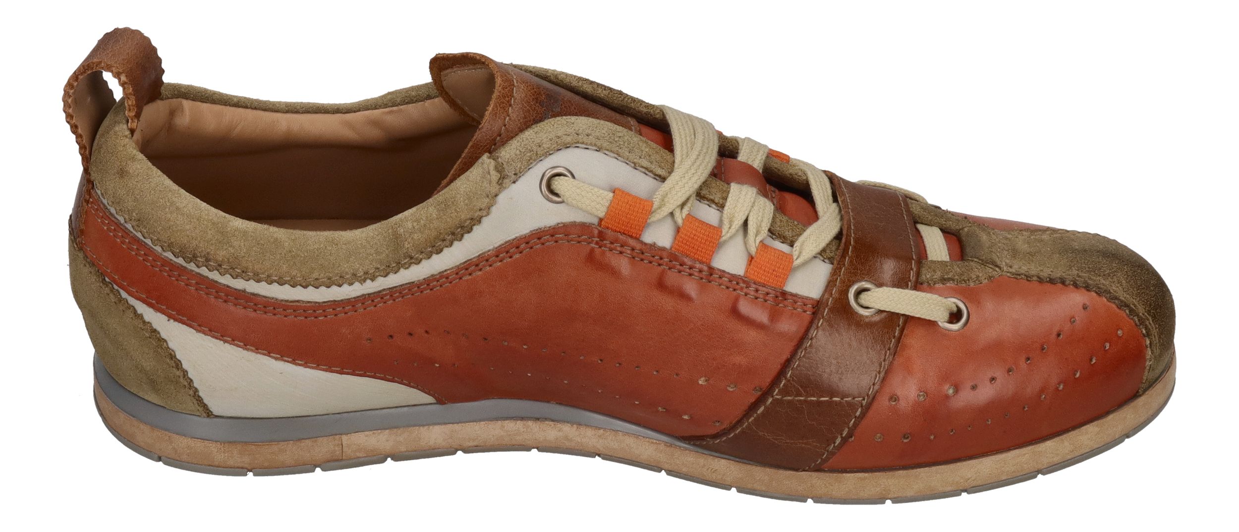 KAMO-GUTSU Herrenschuhe Sneakers TIFO 017 kaki arancio