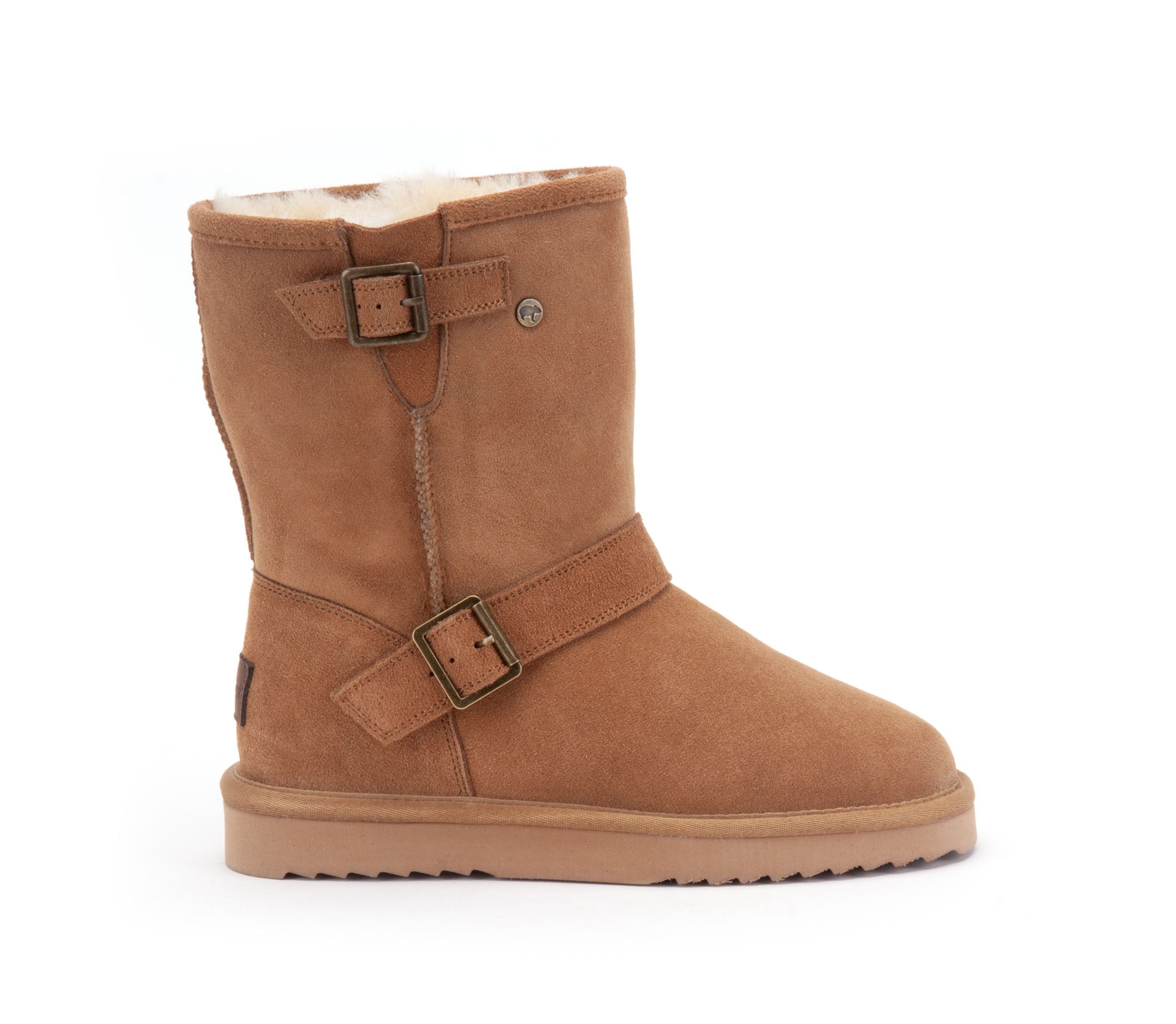WARMBAT Damenstiefel Boot KANGAROO BUCKLE cognac