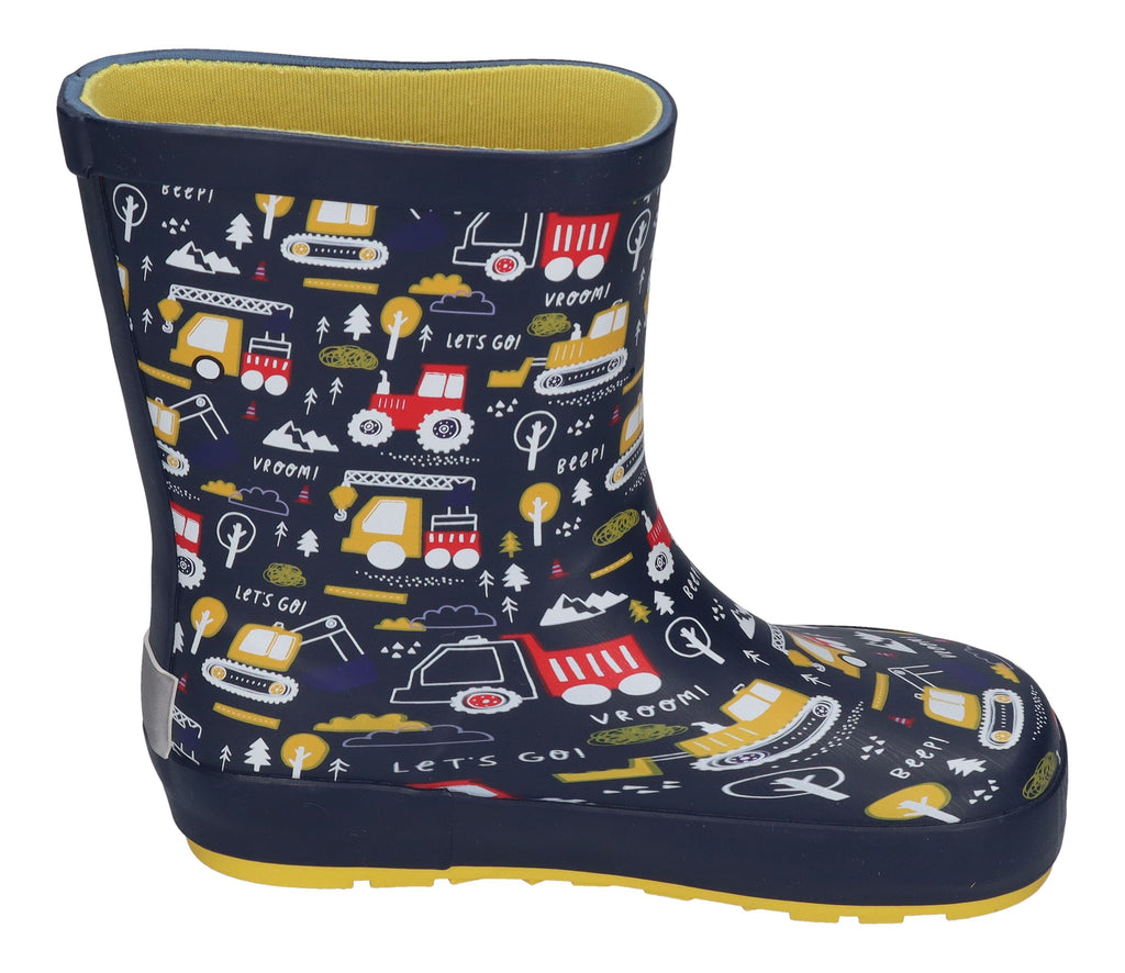 KOEL Barefoot Gummistiefel WELLIE TRACTOR V2 print blue