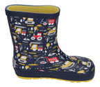 KOEL Barefoot Gummistiefel WELLIE TRACTOR V2 print blue