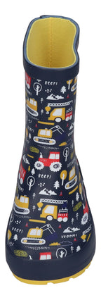 KOEL Barefoot Gummistiefel WELLIE TRACTOR V2 print blue