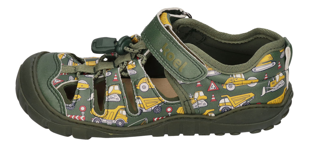 KOEL Barefoot Kinder Sandalen MADISON 2.0 PRINT Tractor Green