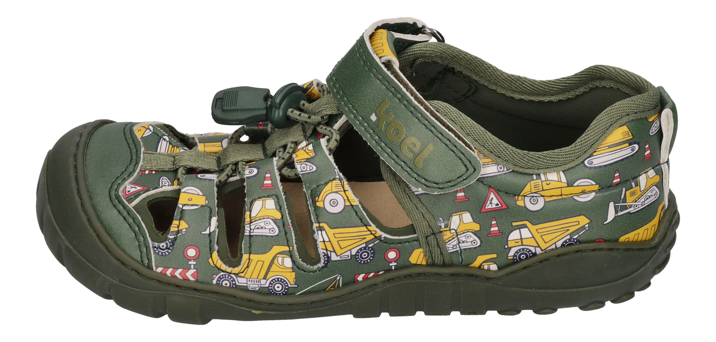 KOEL Barefoot Kinder Sandalen MADISON 2.0 PRINT Tractor Green
