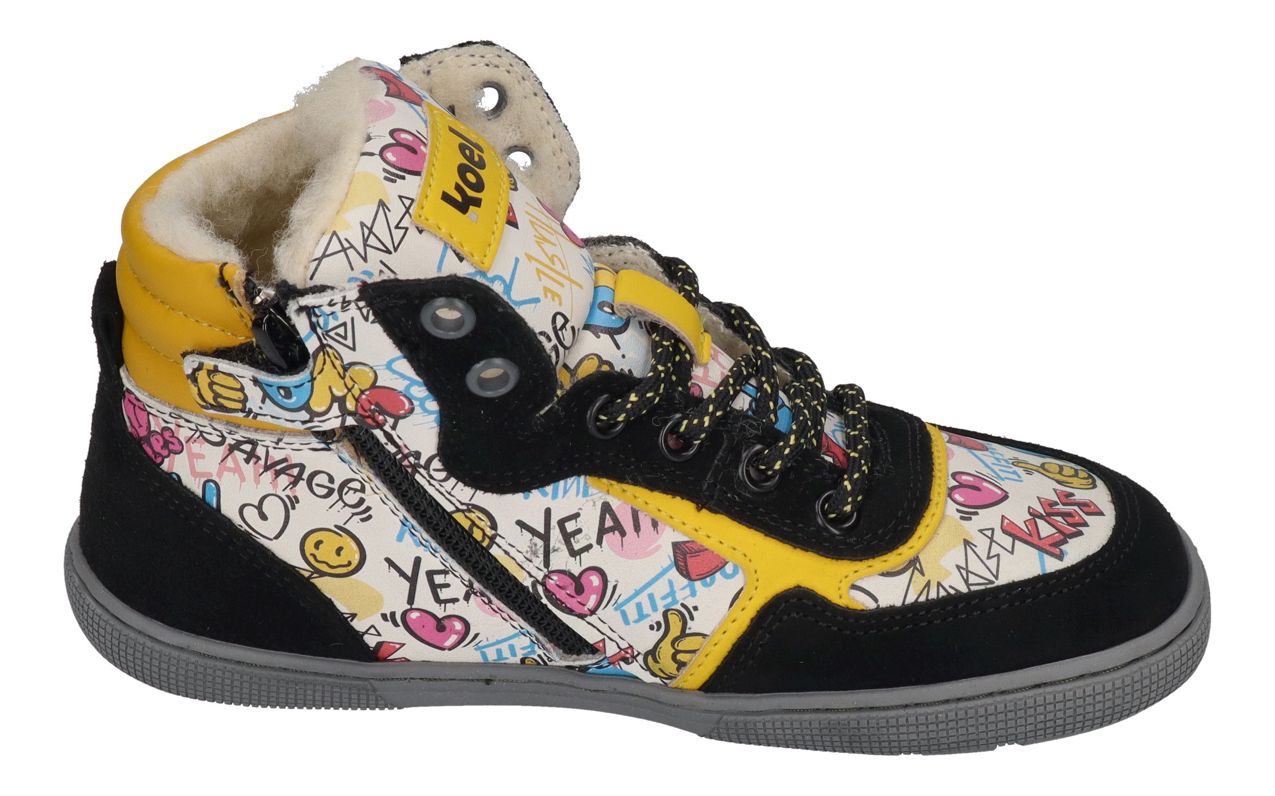 KOEL Barefoot Kinder Sneakers DANISH NAPPA 002 yellow