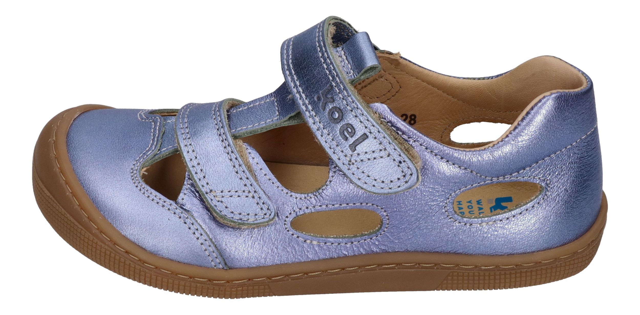 KOEL Barefoot Kinderschuhe - DEEN METALIC - lavandel