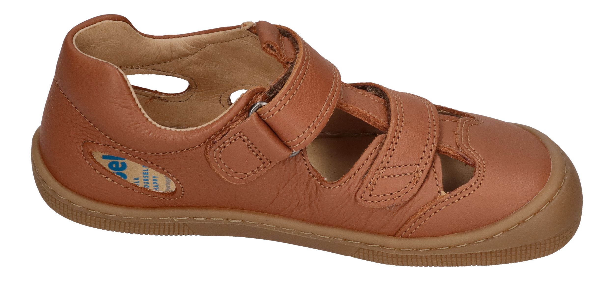 KOEL Barefoot Kinderschuhe - DEEN NAPPA - cognac