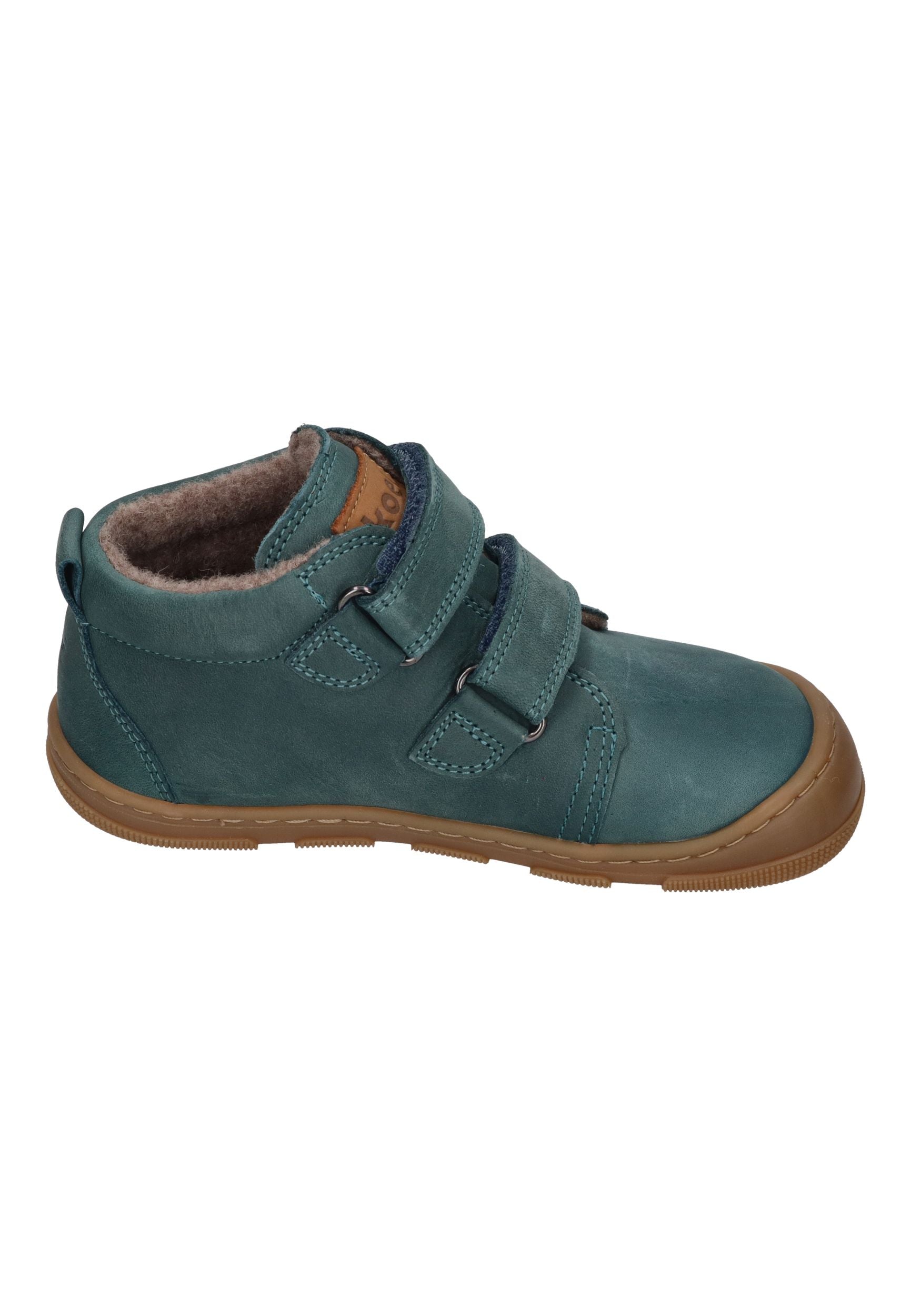 KOEL Barefoot Kinderschuhe - KARI WOOL extra weit - turqoise