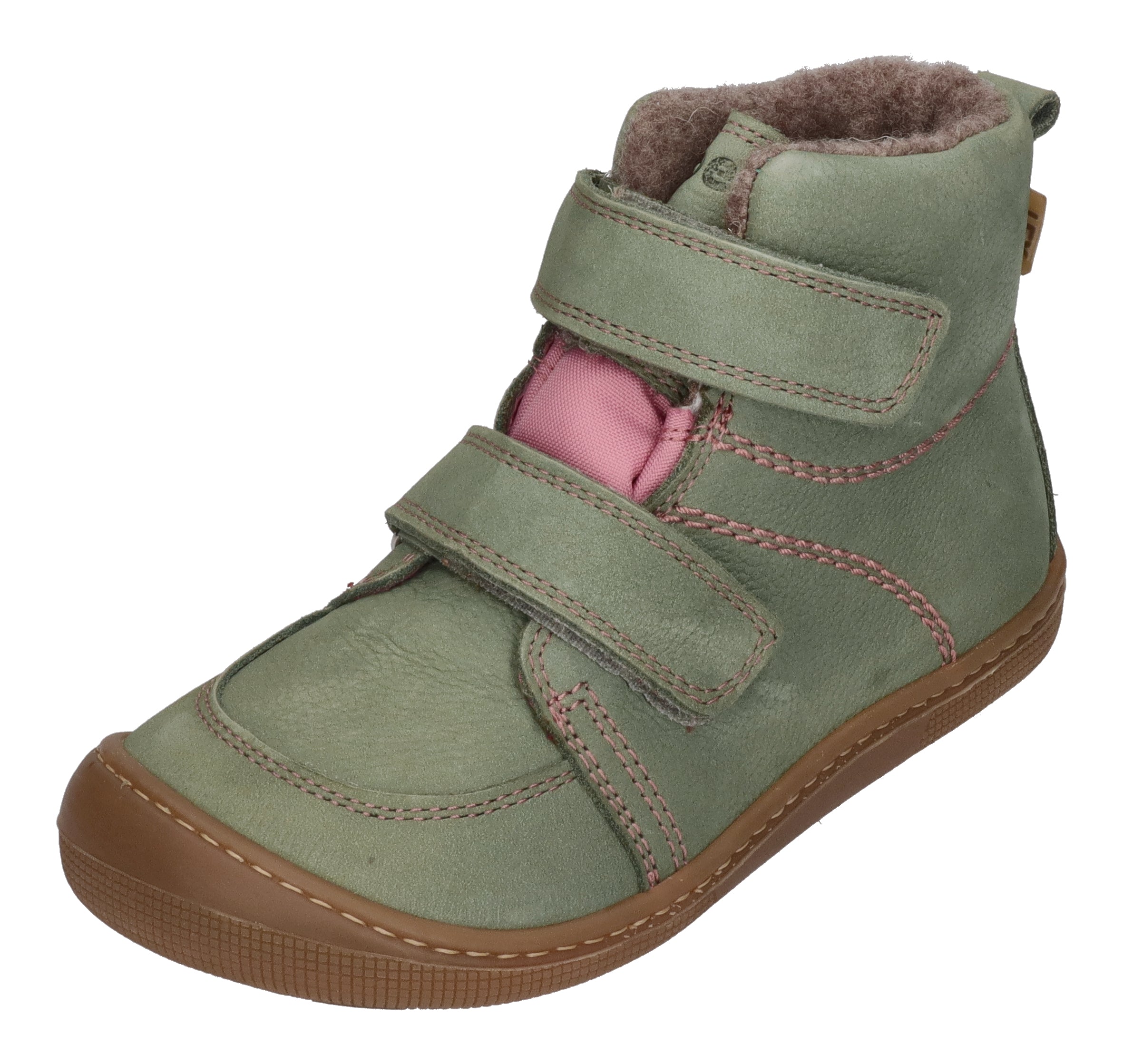 KOEL Barefoot Kinderschuhe KARO TEX FELT extra weit olive