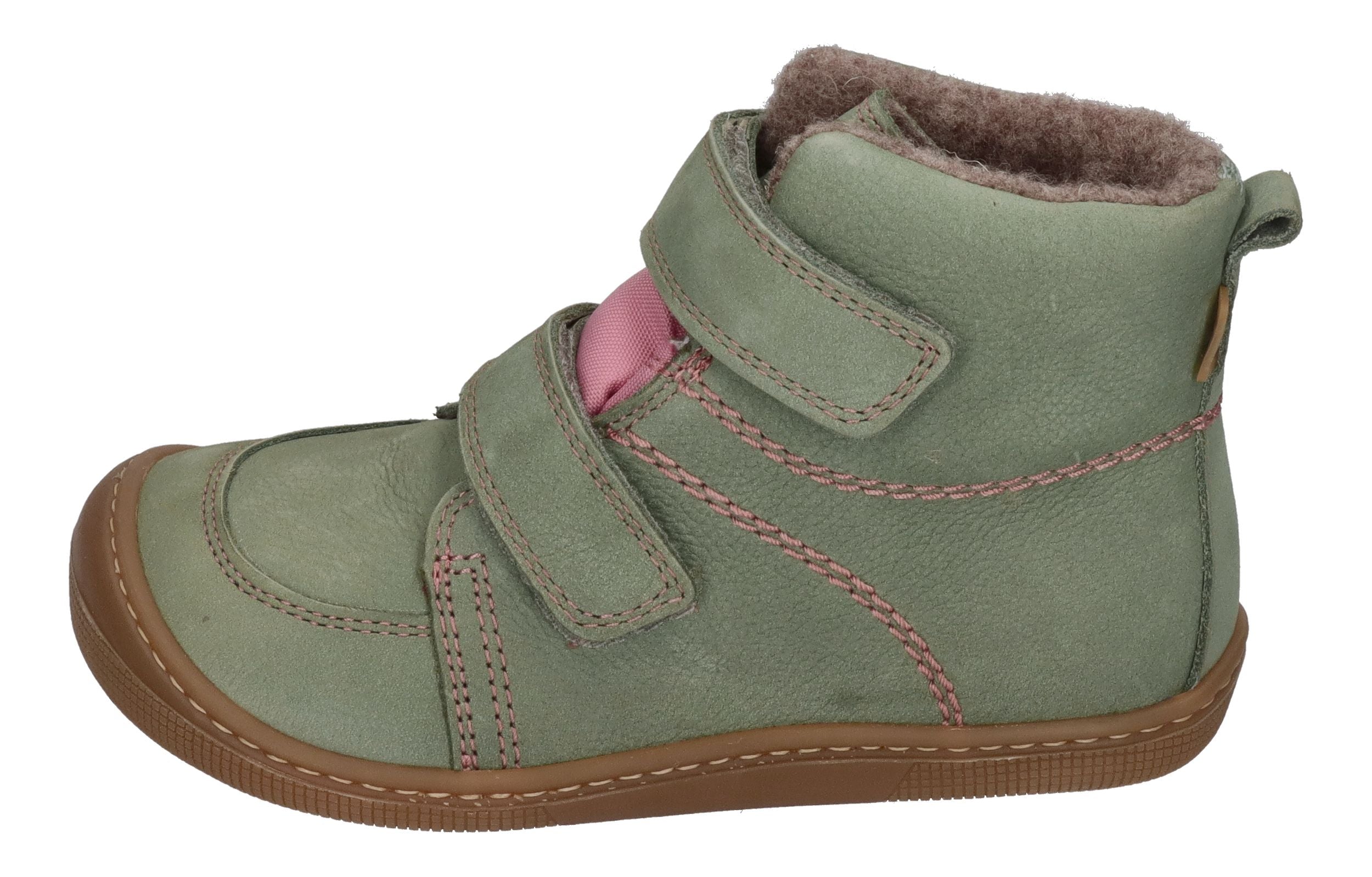 KOEL Barefoot Kinderschuhe KARO TEX FELT extra weit olive