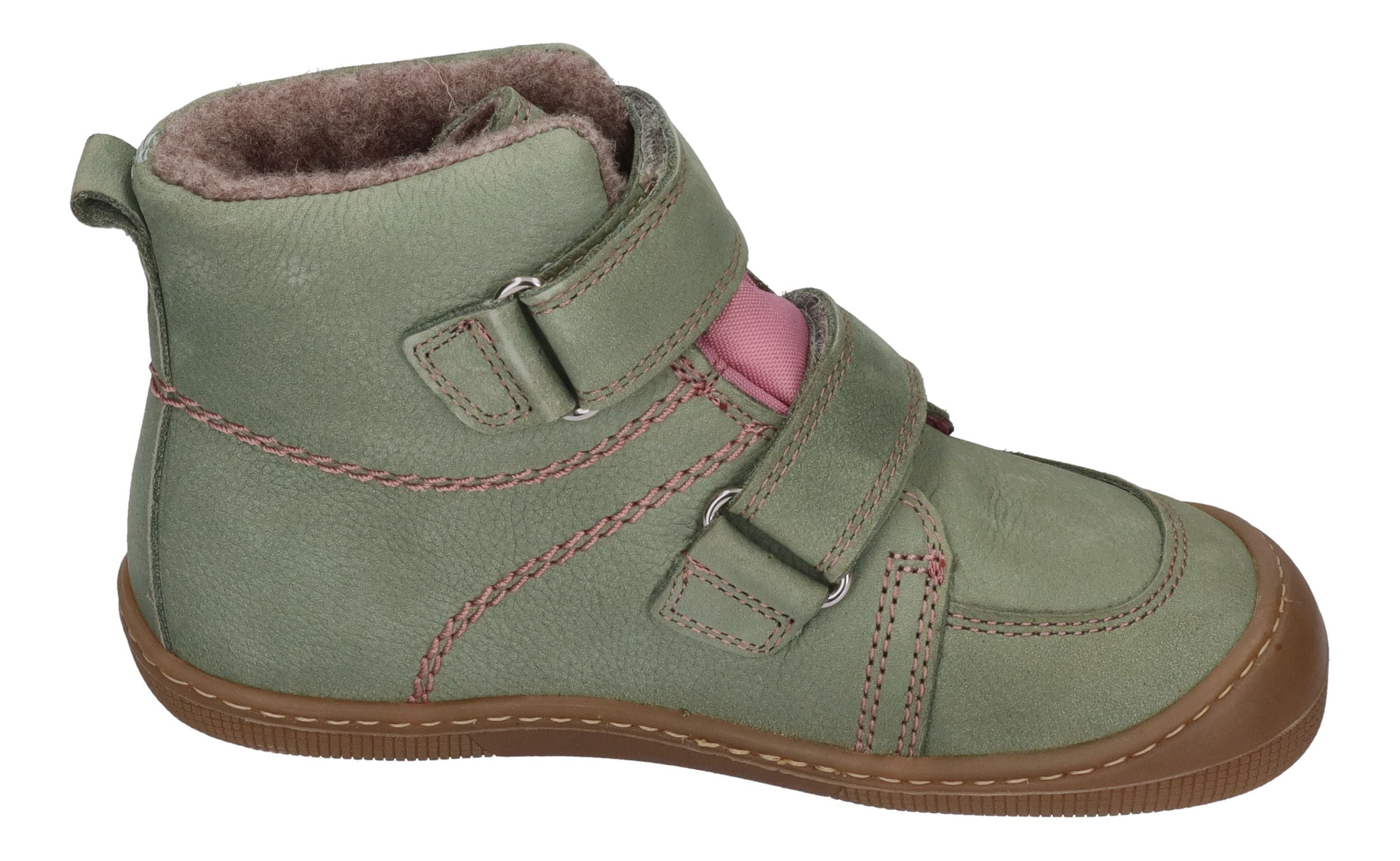 KOEL Barefoot Kinderschuhe KARO TEX FELT extra weit olive