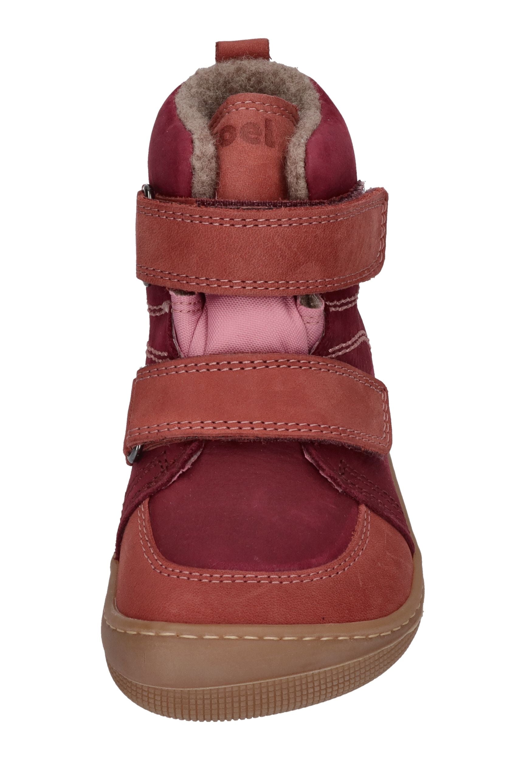 KOEL Barefoot Kinderschuhe extra weit KARO TEX FELT bordo