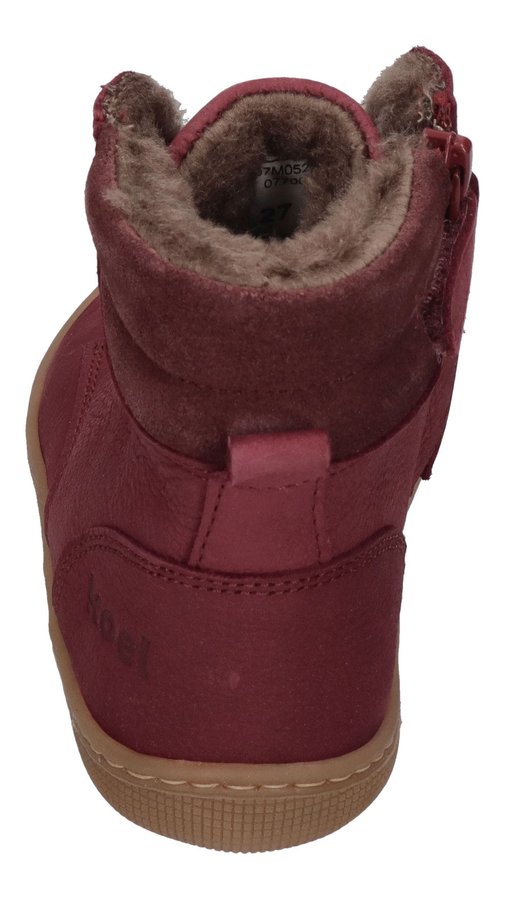 KOEL Barefoot Kinderstiefel - DARIUS WOOL - bordo