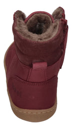 KOEL Barefoot Kinderstiefel - DARIUS WOOL - bordo