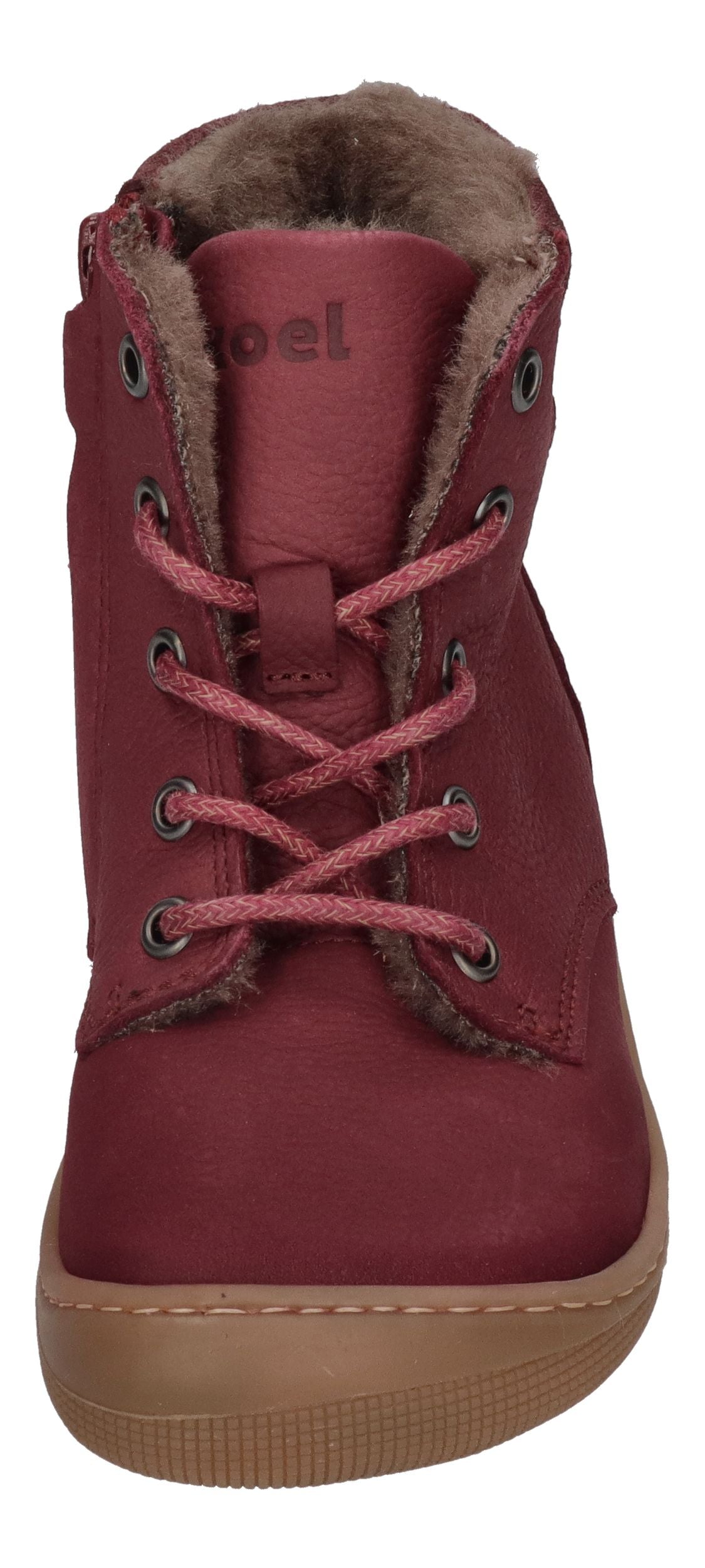 KOEL Barefoot Kinderstiefel - DARIUS WOOL - bordo