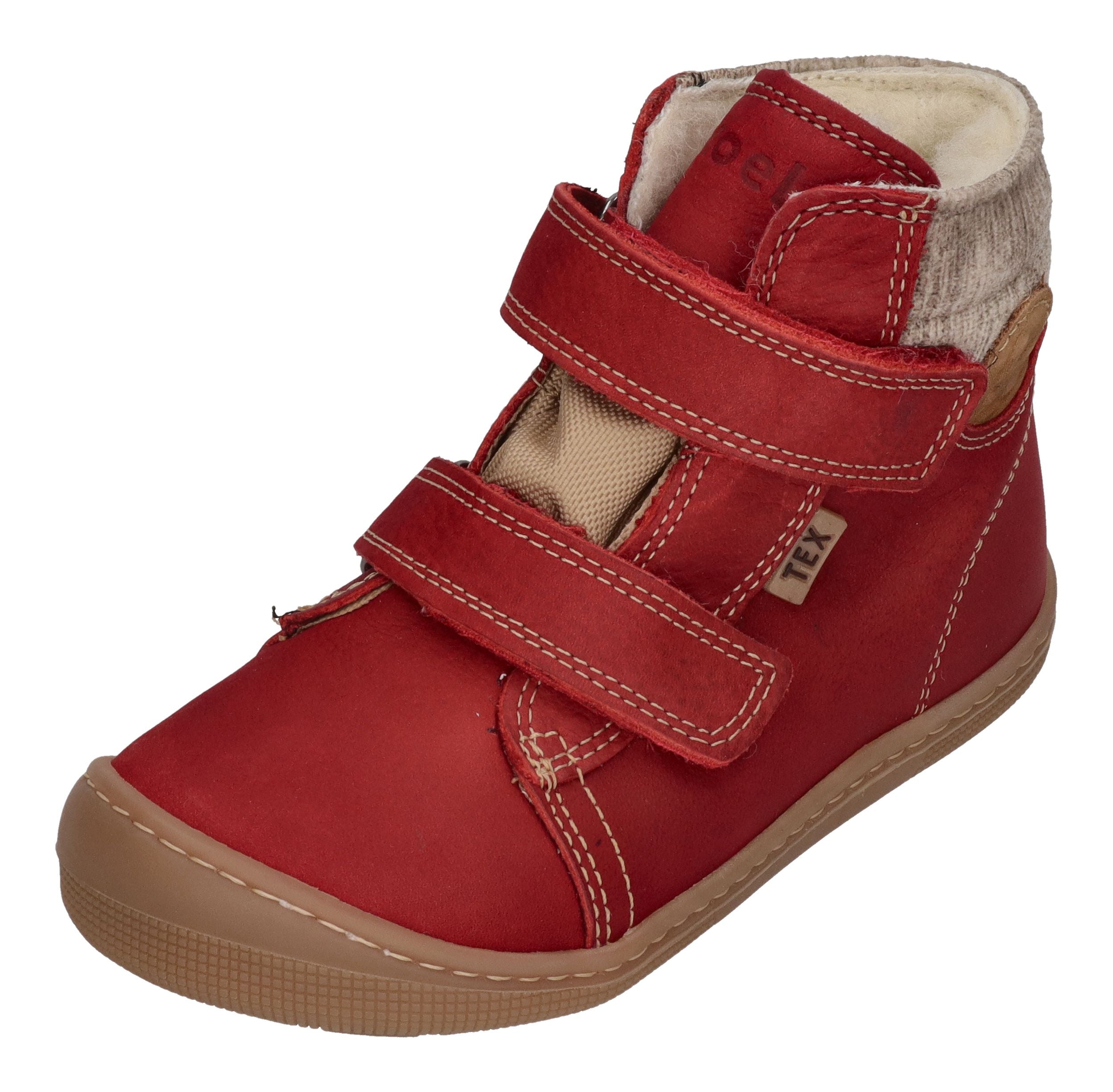 KOEL Barefoot Kinderstiefel - DEAN 2.0 WP WOOL - red