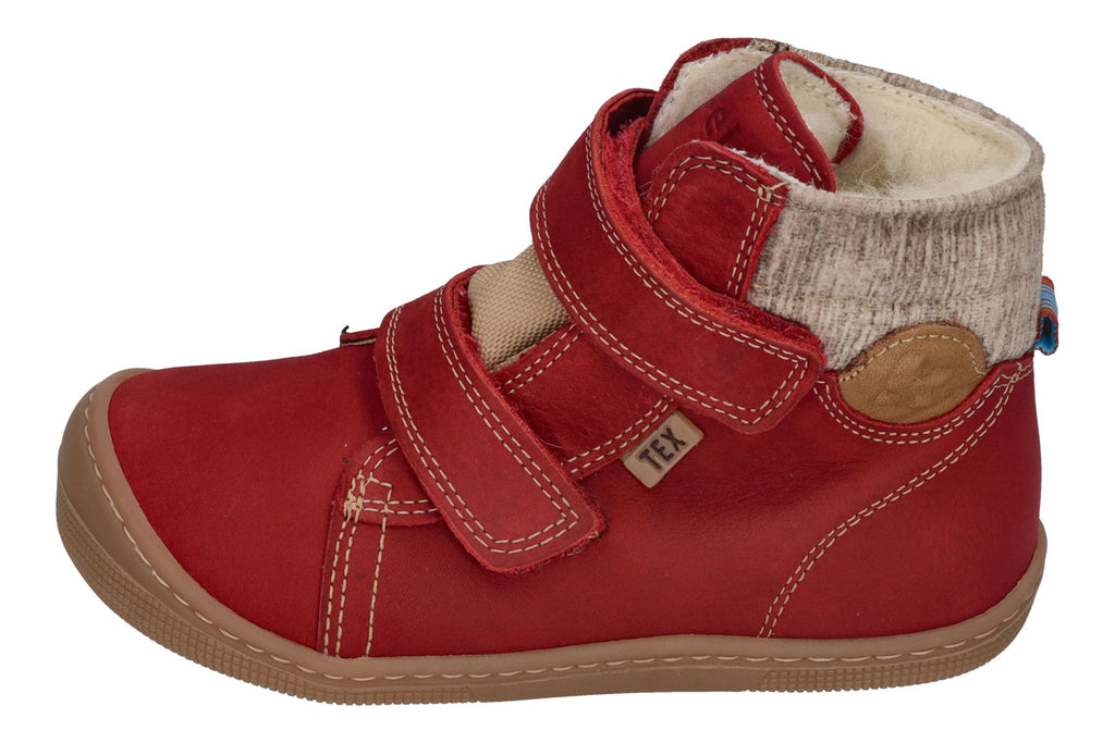 KOEL Barefoot Kinderstiefel - DEAN 2.0 WP WOOL - red