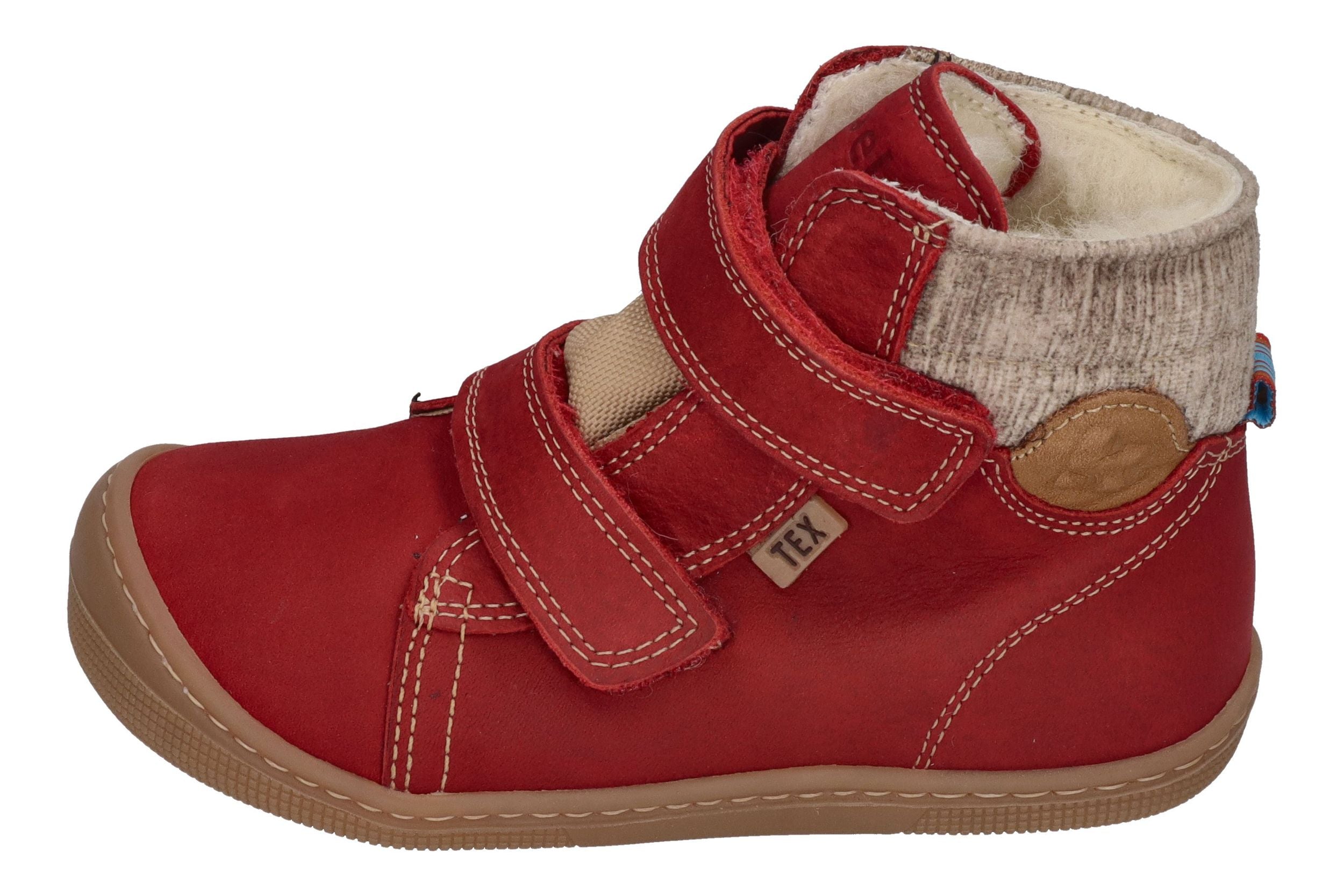 KOEL Barefoot Kinderstiefel - DEAN 2.0 WP WOOL - red