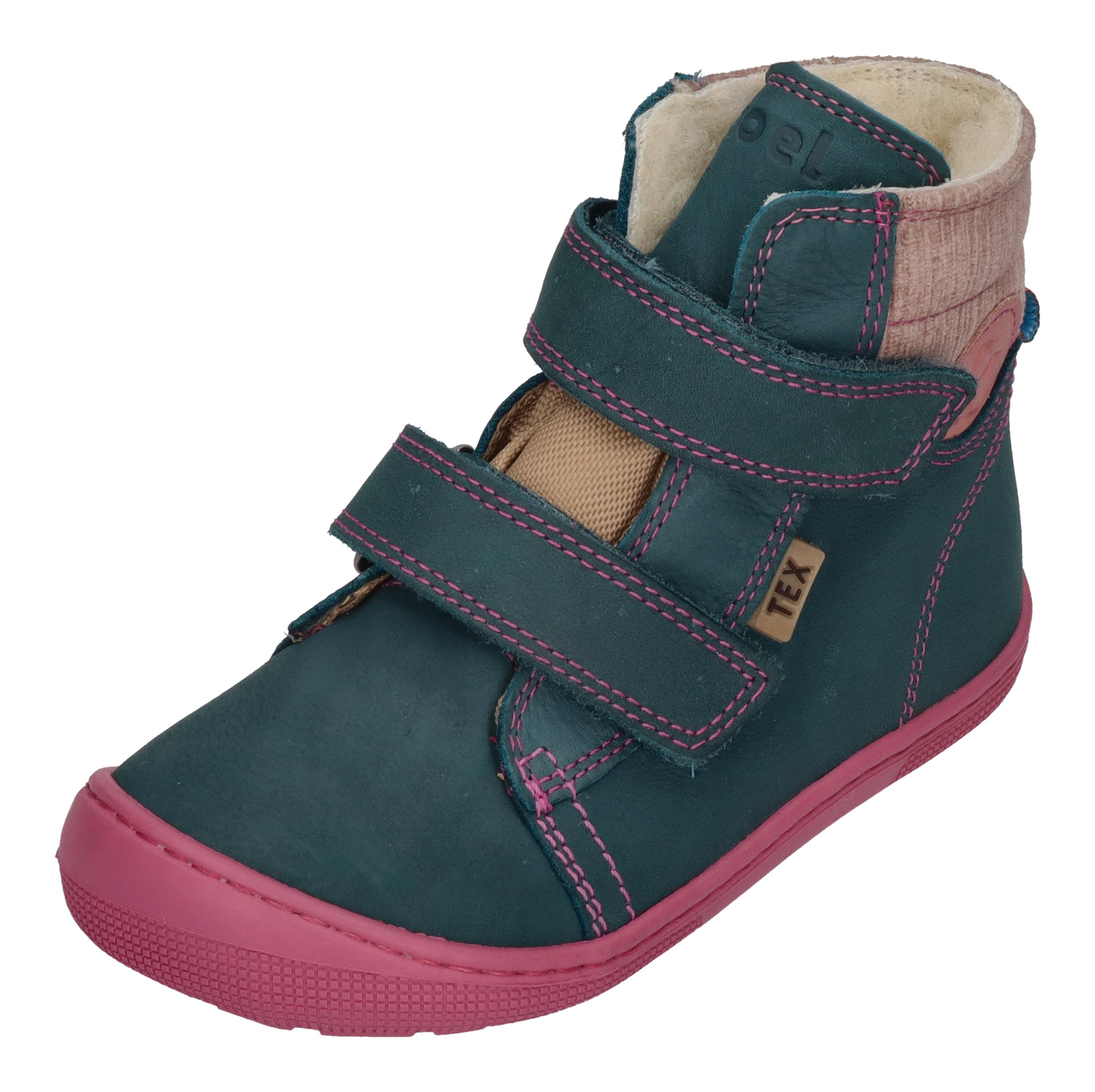 KOEL Barefoot Kinderstiefel - DEAN 2.0 WP WOOL - turquoise