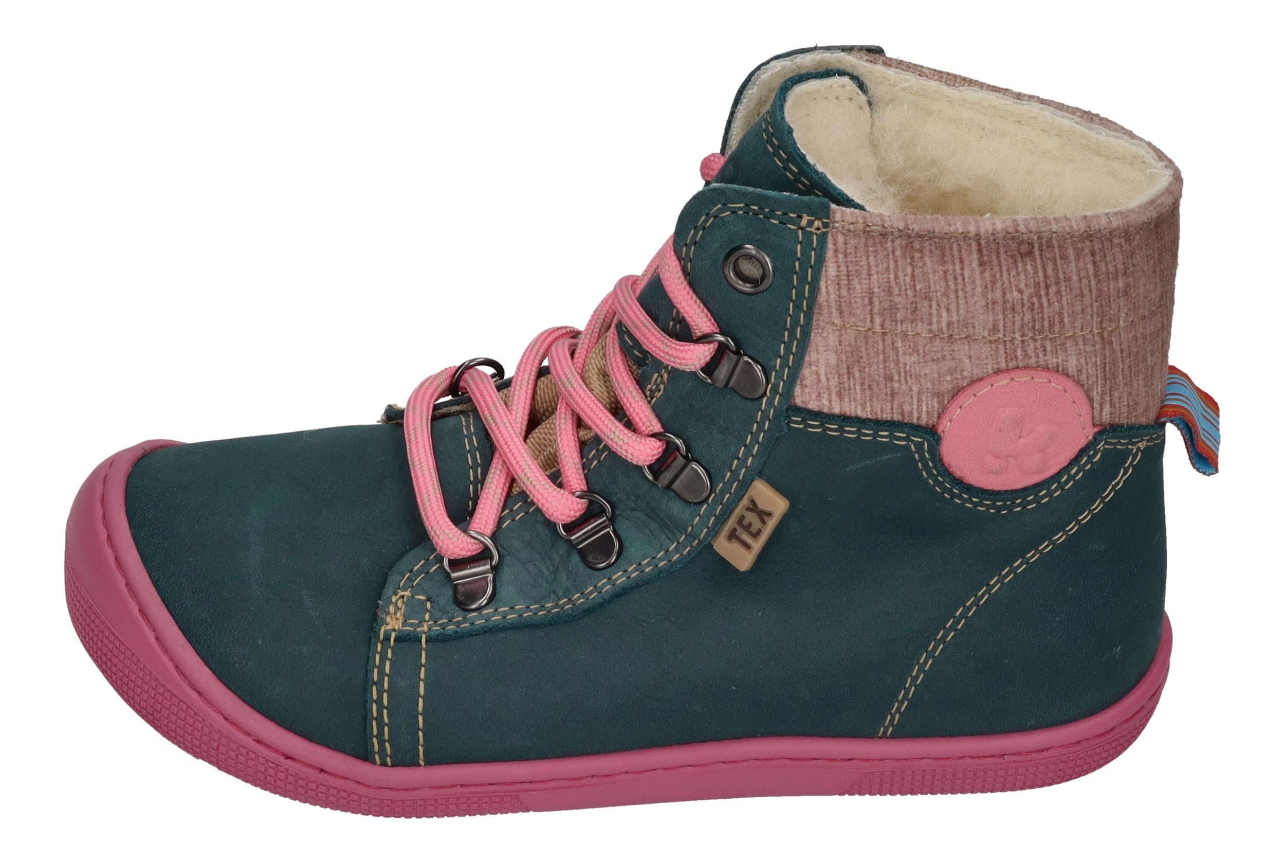 KOEL Barefoot Kinderstiefel - DEEMER 2.0 WP WOOL - turquoise