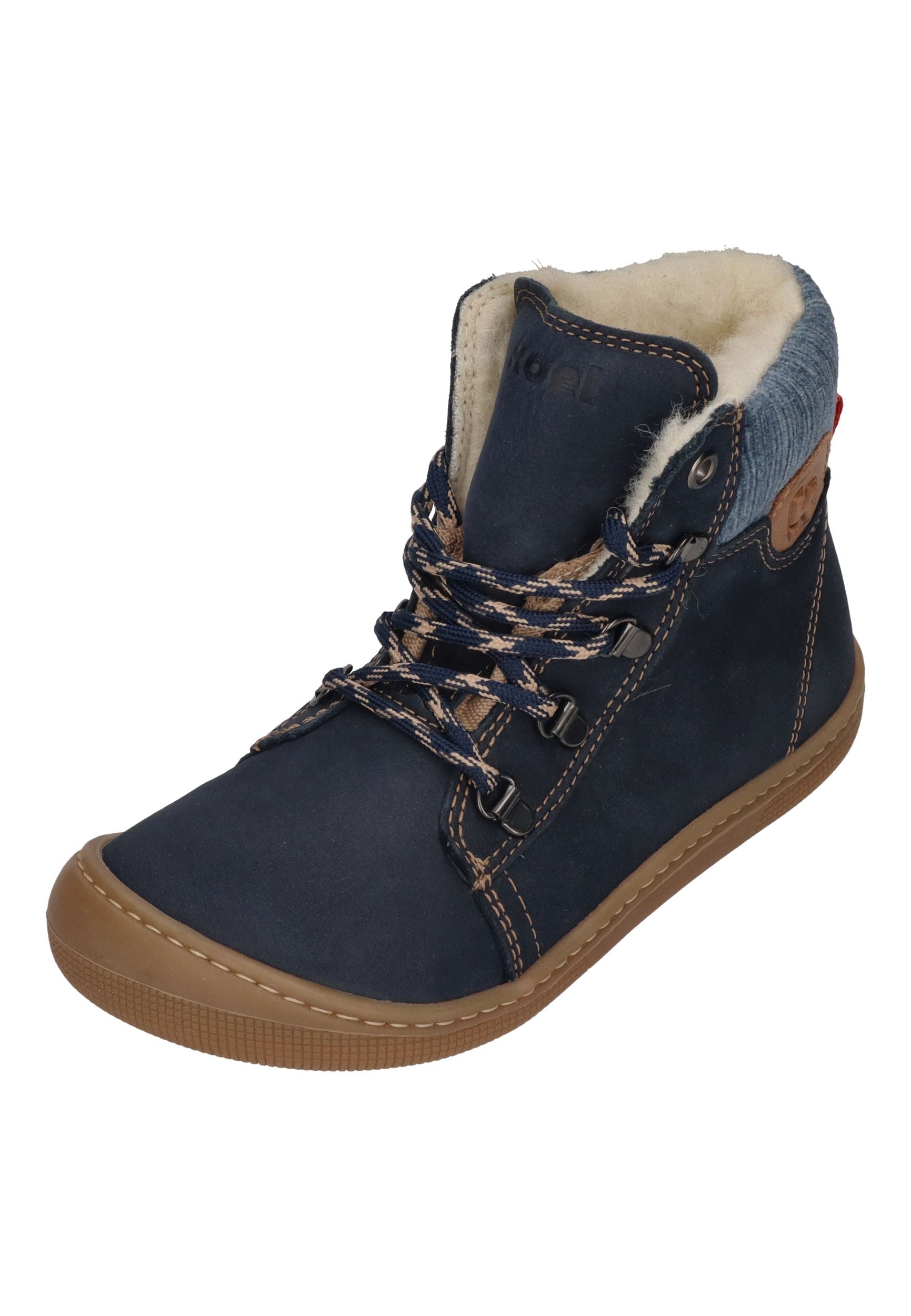 KOEL Barefoot Kinderstiefel - DEEMER WOOL - navy