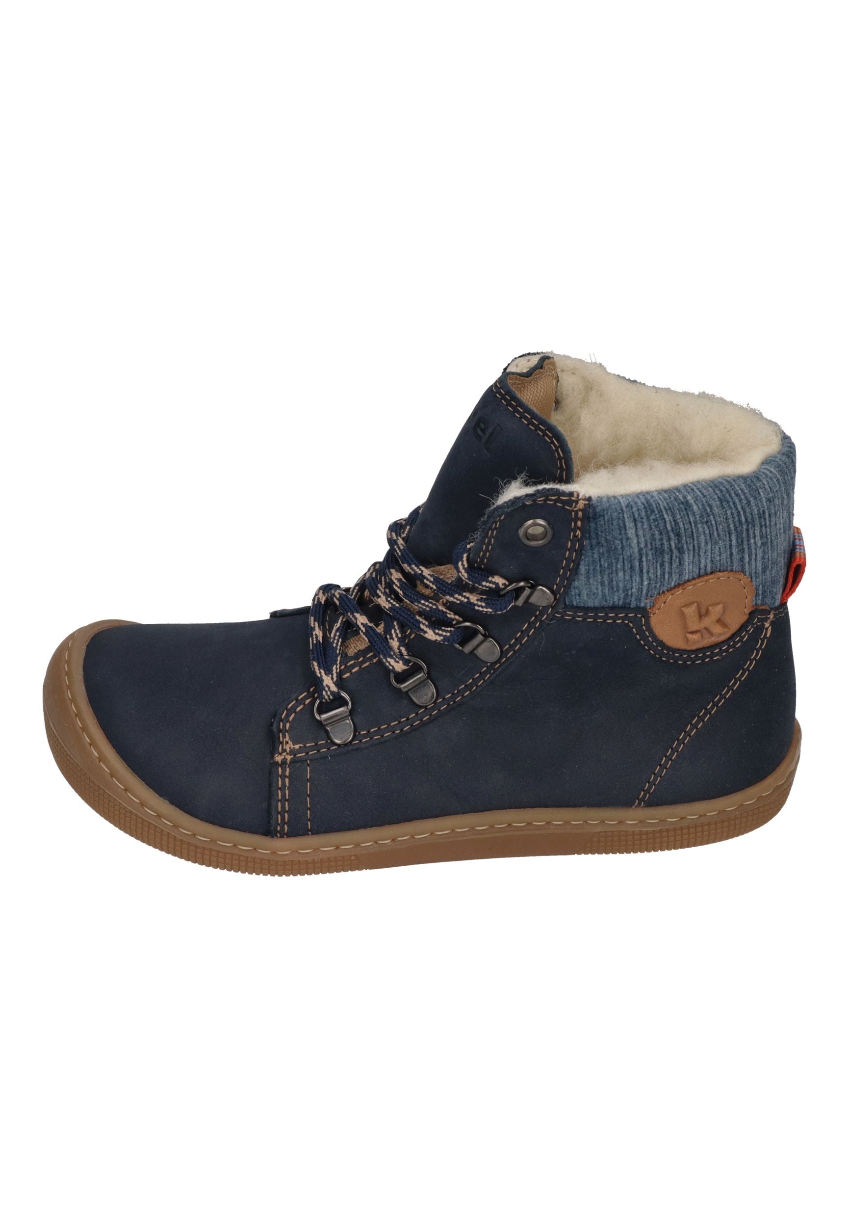 KOEL Barefoot Kinderstiefel - DEEMER WOOL - navy