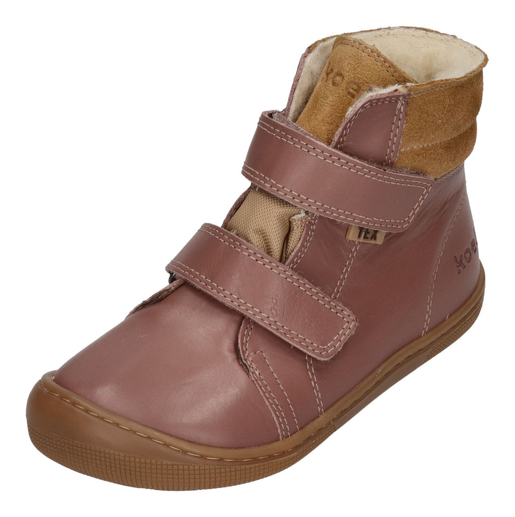 KOEL Barefoot Kinderstiefel - DEMIL NAPA WP WOOL - old rose