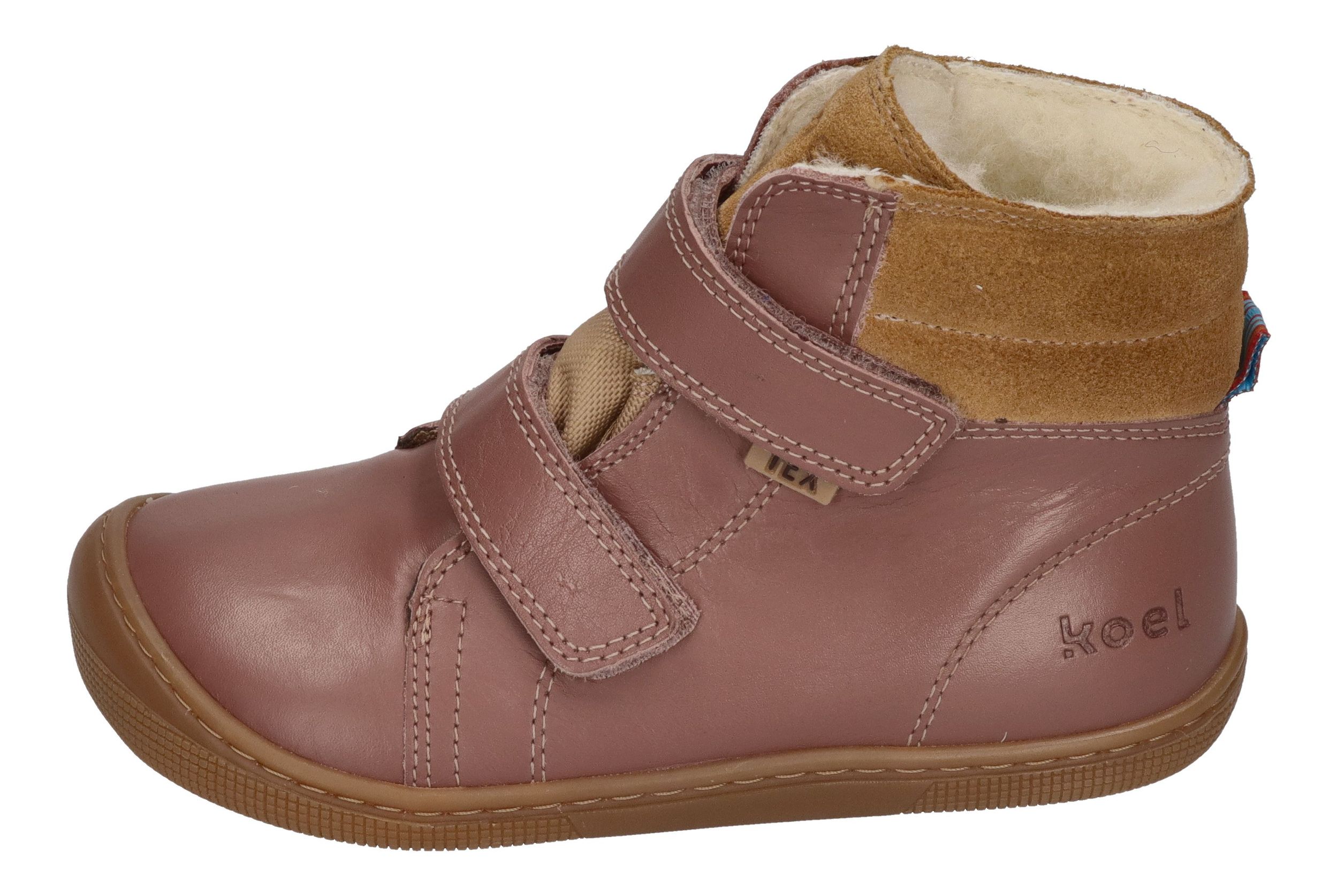 KOEL Barefoot Kinderstiefel - DEMIL NAPA WP WOOL - old rose