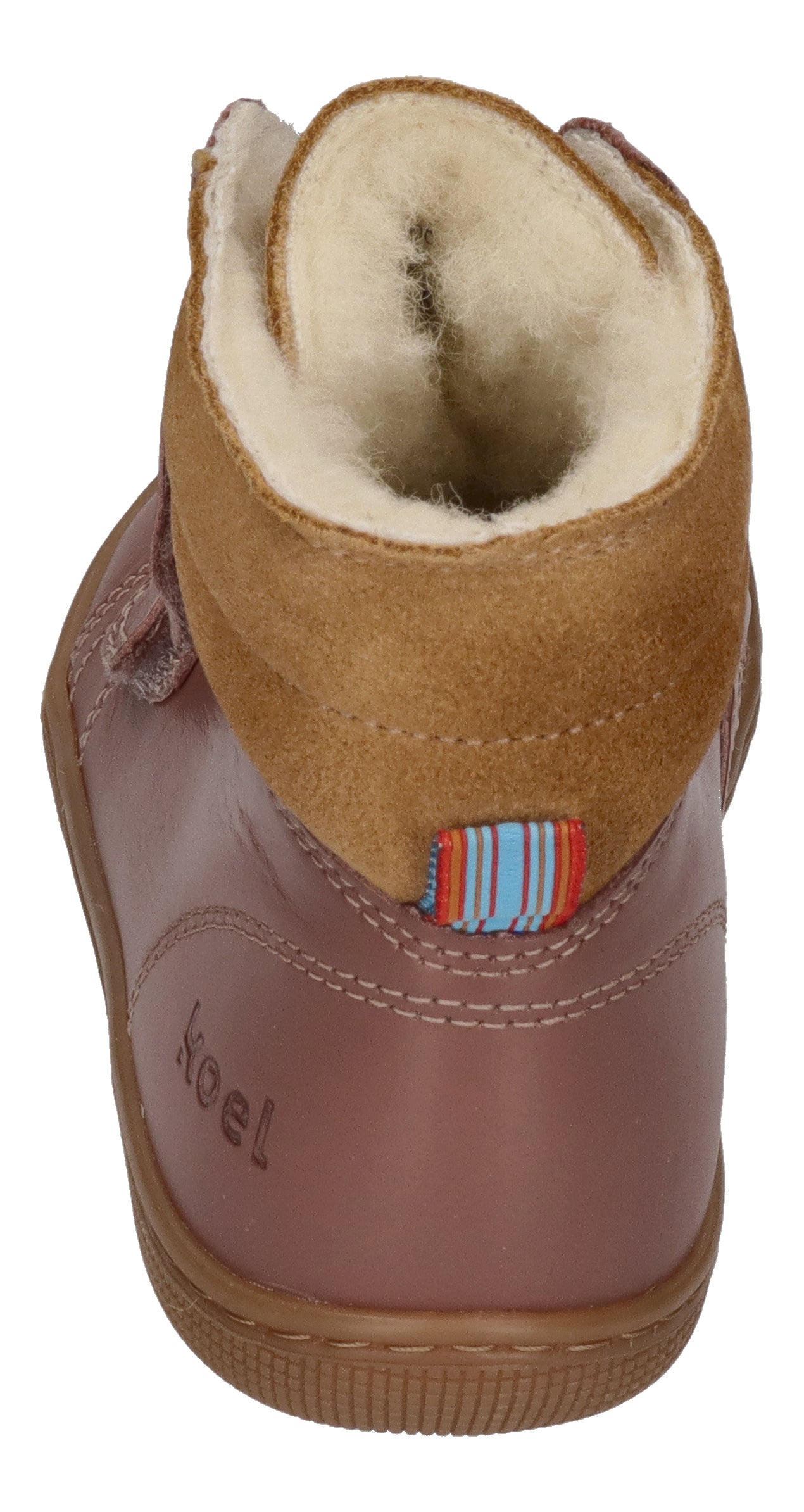 KOEL Barefoot Kinderstiefel - DEMIL NAPA WP WOOL - old rose