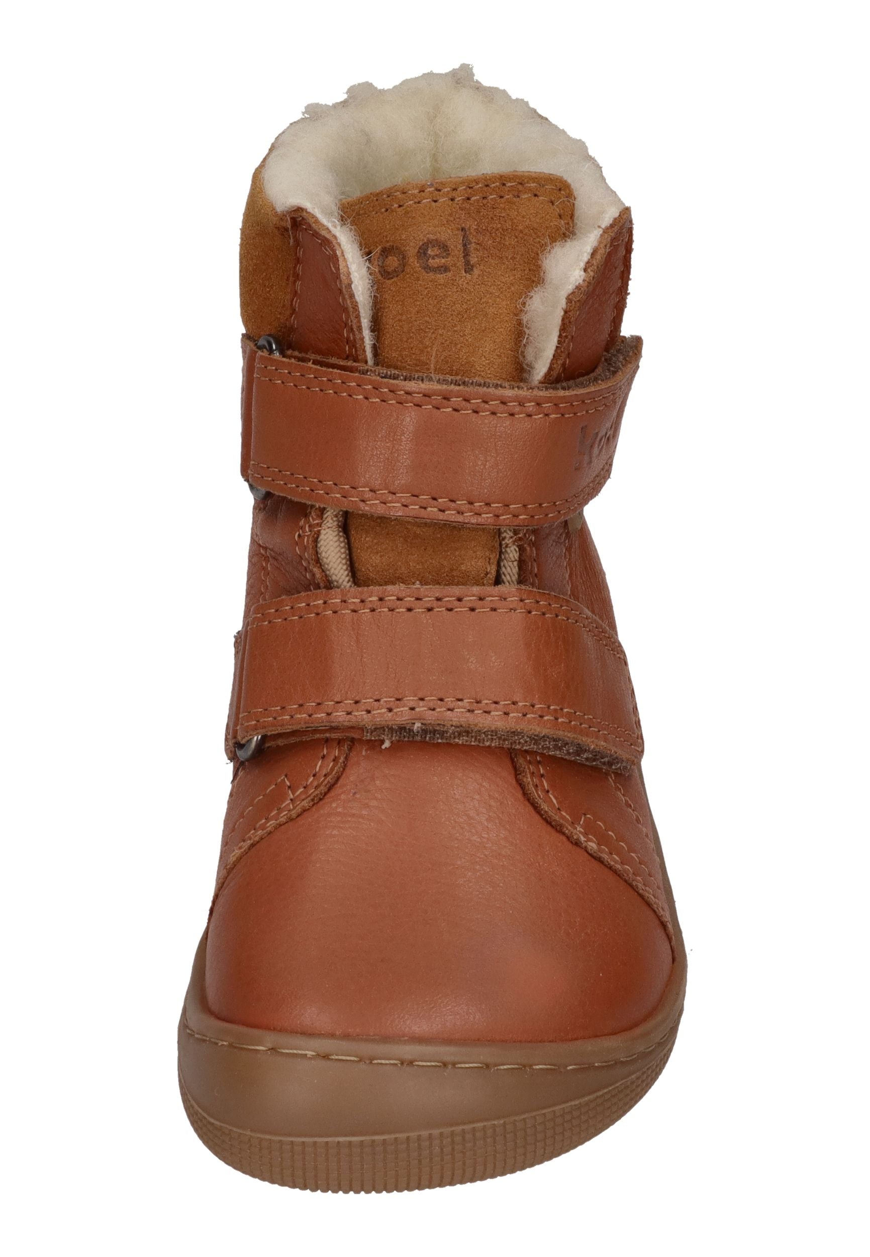 KOEL Barefoot Kinderstiefel - EMIL NAPA WOOL 07T cognac