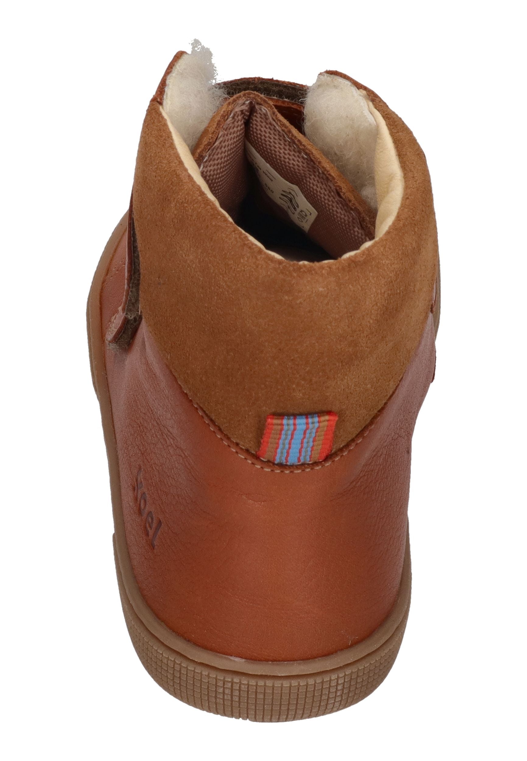 KOEL Barefoot Kinderstiefel - EMIL NAPA WOOL 08T - cognac