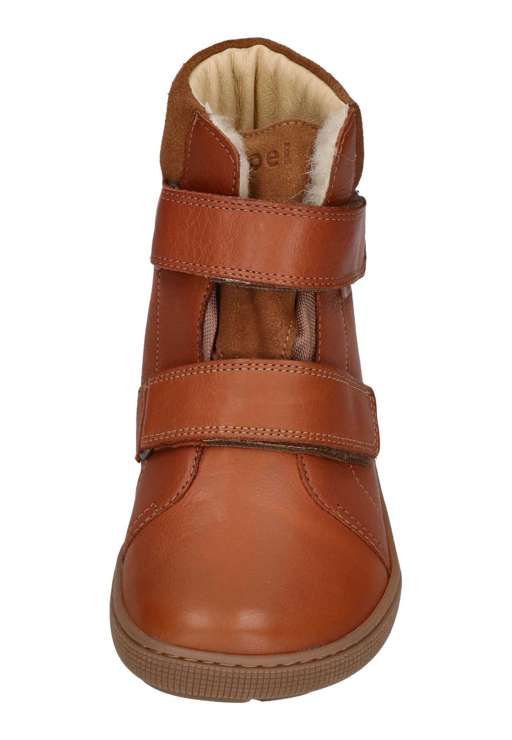 KOEL Barefoot Kinderstiefel - EMIL NAPA WOOL 08T - cognac