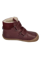 KOEL Barefoot Kinderstiefel - EMIL NAPA WOOL - bordo