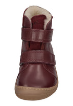 KOEL Barefoot Kinderstiefel - EMIL NAPA WOOL - bordo