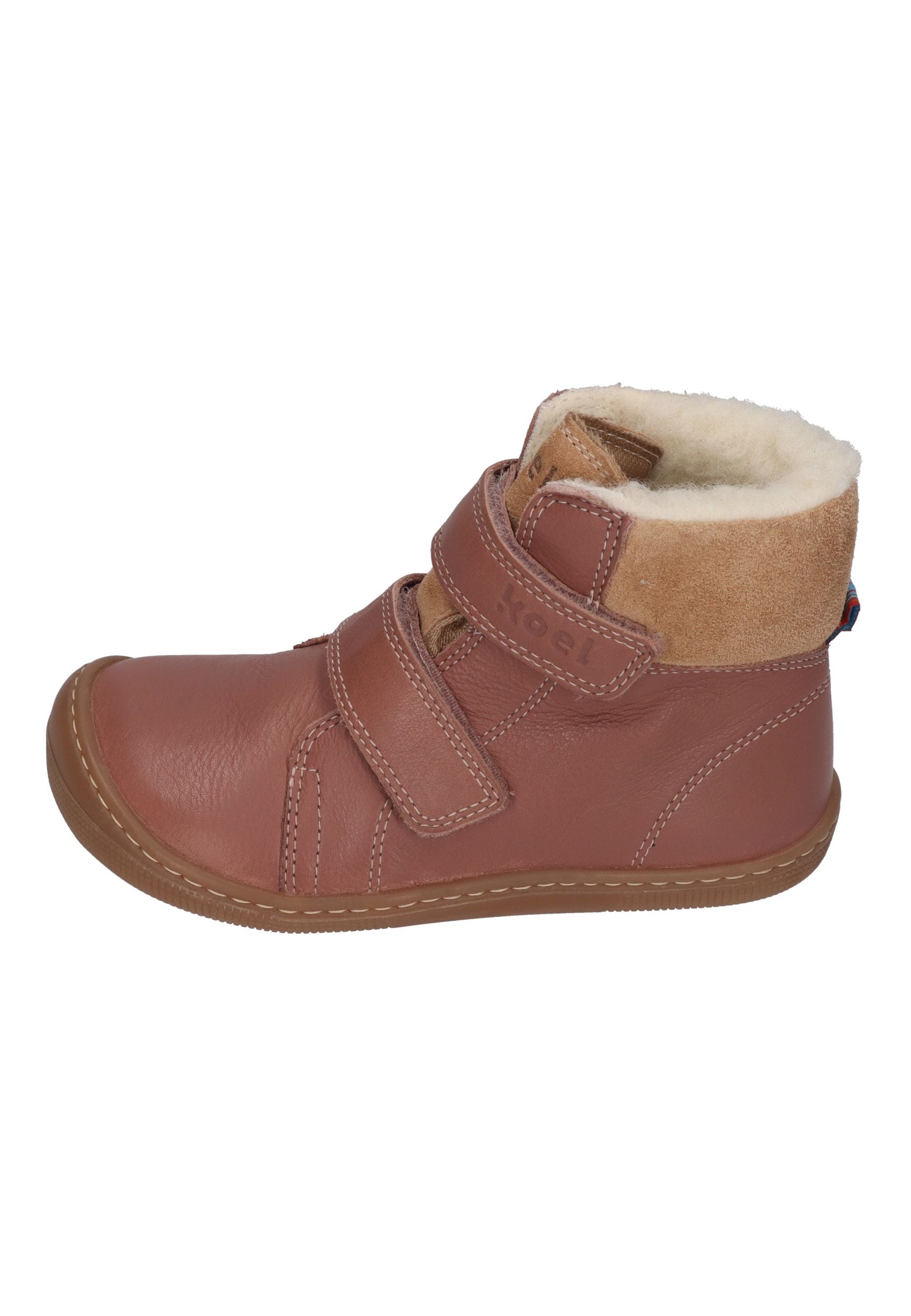KOEL Barefoot Kinderstiefel - EMIL NAPA WOOL - old rose