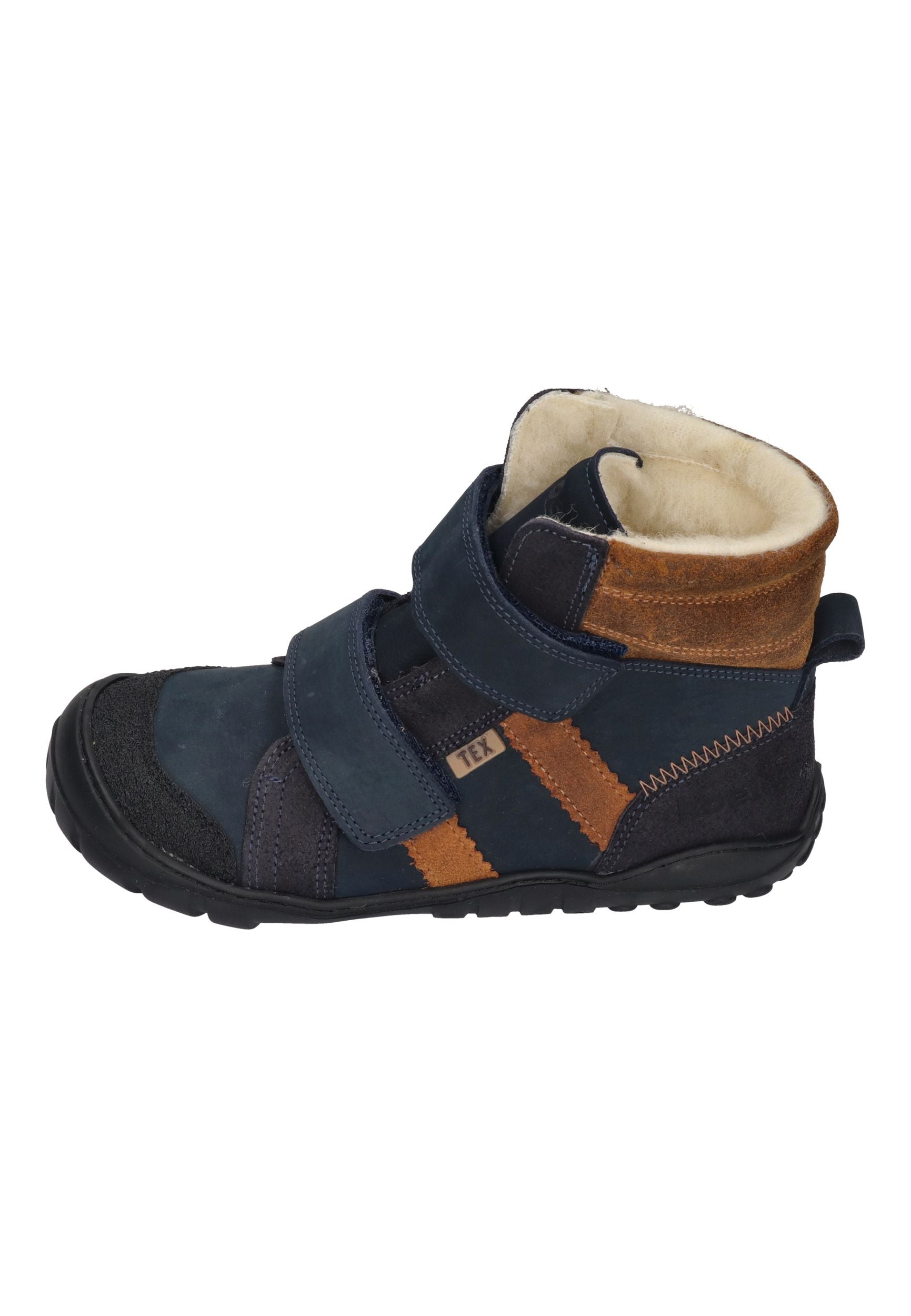 KOEL Barefoot Kinderstiefel - MILO 3.0 HYDRO WP navy cognac