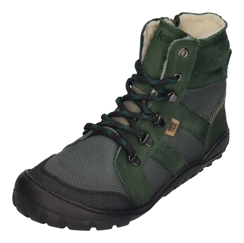 KOEL Barefoot Teenager Stiefel MILONI 2.0 HYDRO WP green