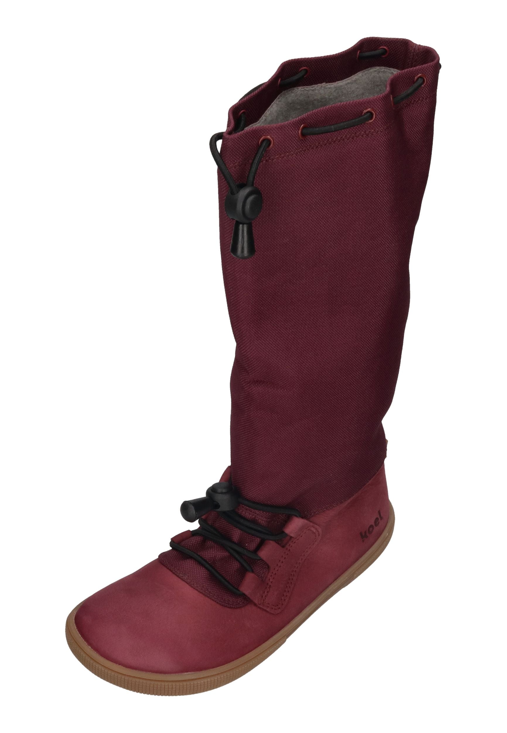 KOEL Barefoot Teenagerstiefel RANA MERINO 08T012 bordo